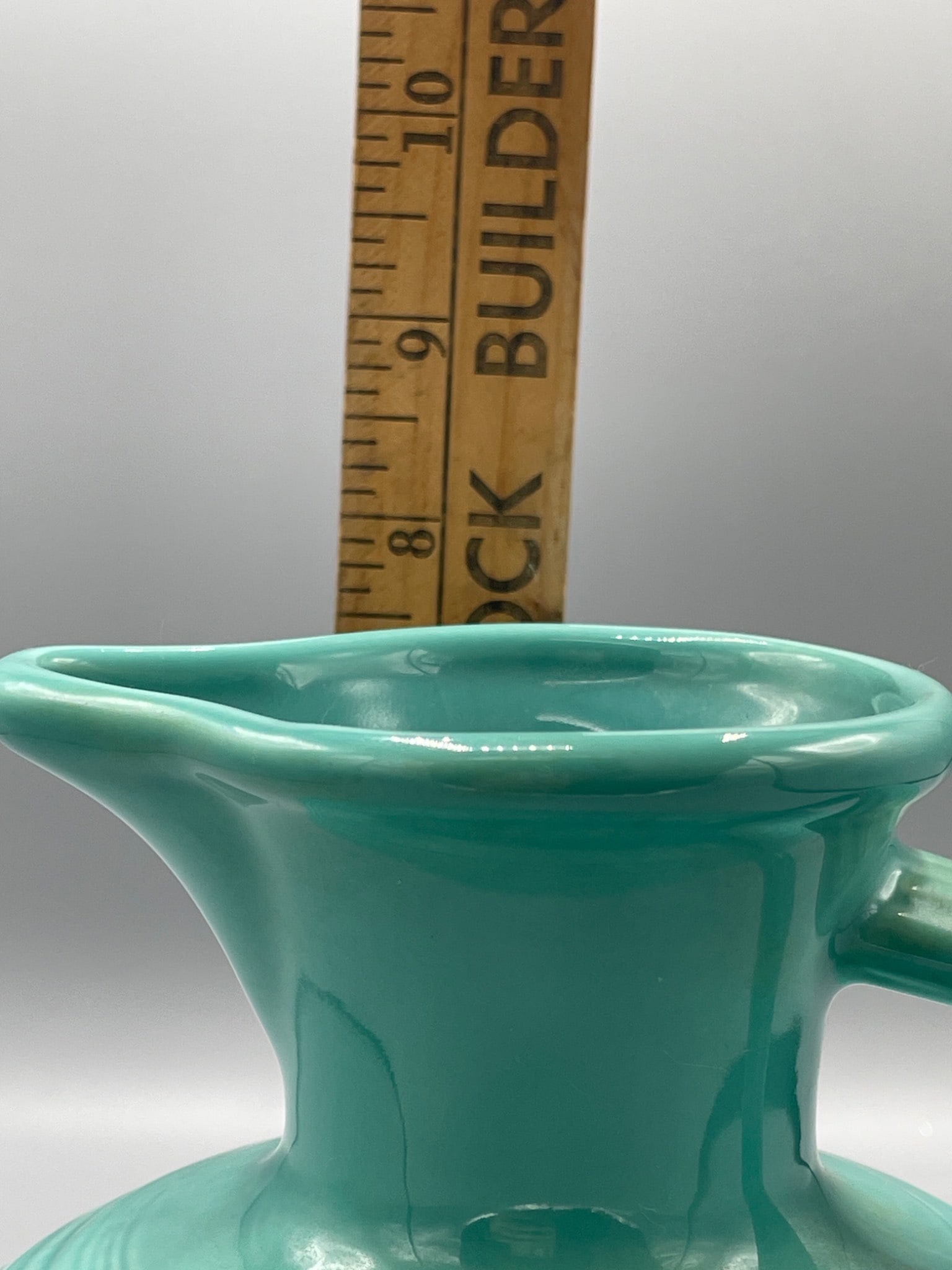 HLC Fiesta USA Ceramic Disc Pitcher in Turquoise - 6