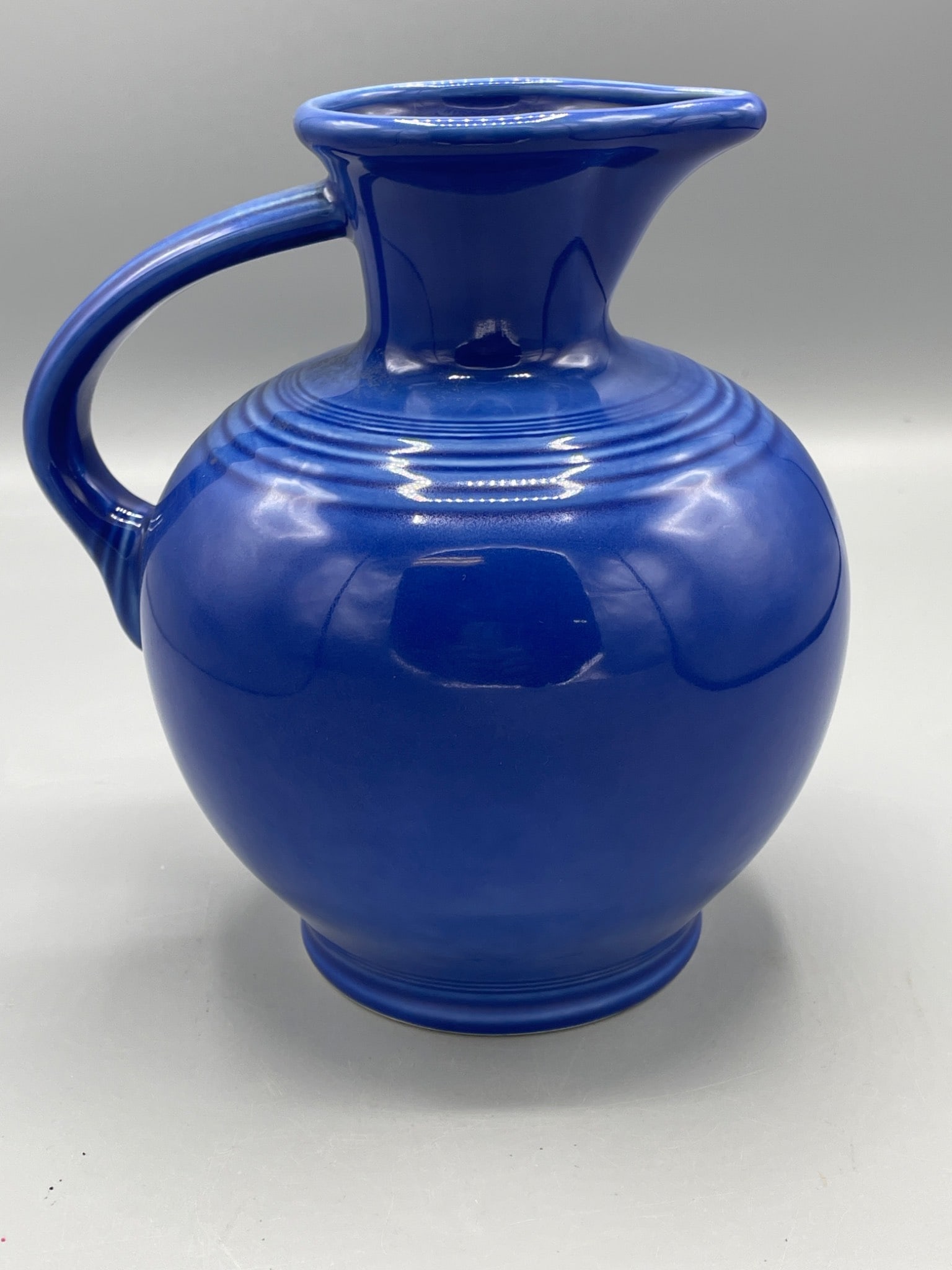 HLC Fiesta Blue Ceramic Pitcher with Embossed Marking (1 of 6)