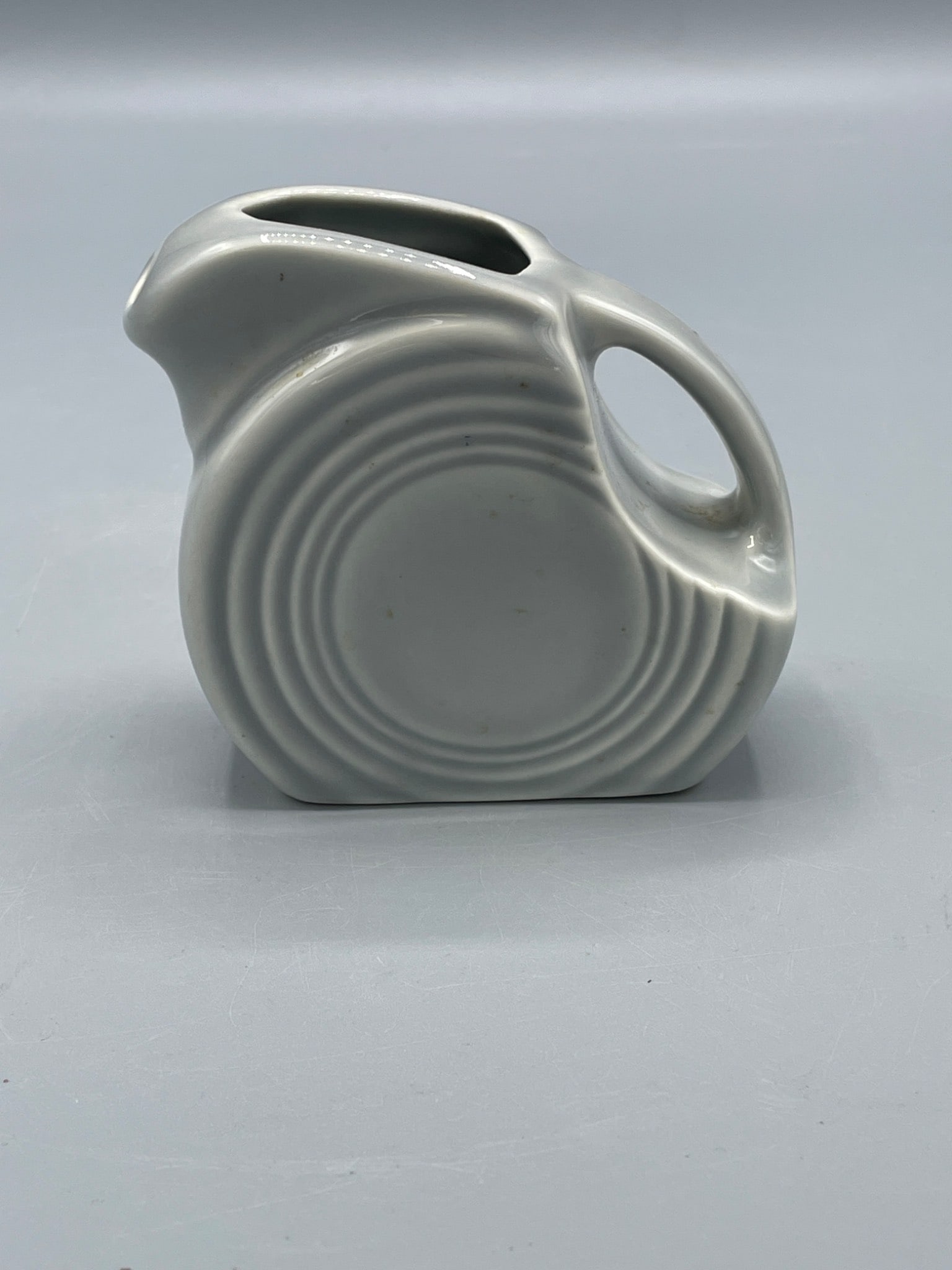 Vintage Fiesta USA Gray Disk Water Pitcher - 2