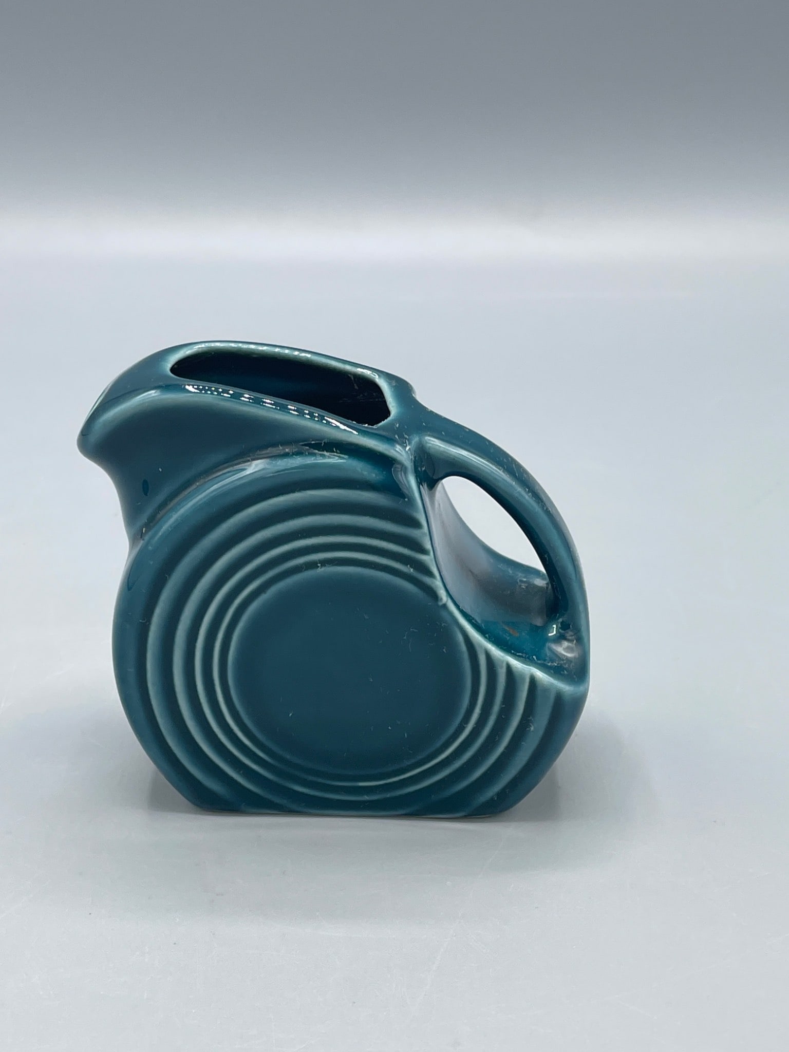 Fiesta Small Circular Pitcher with Marked Base, Approx. 2.5-inch Height (1 of 5)