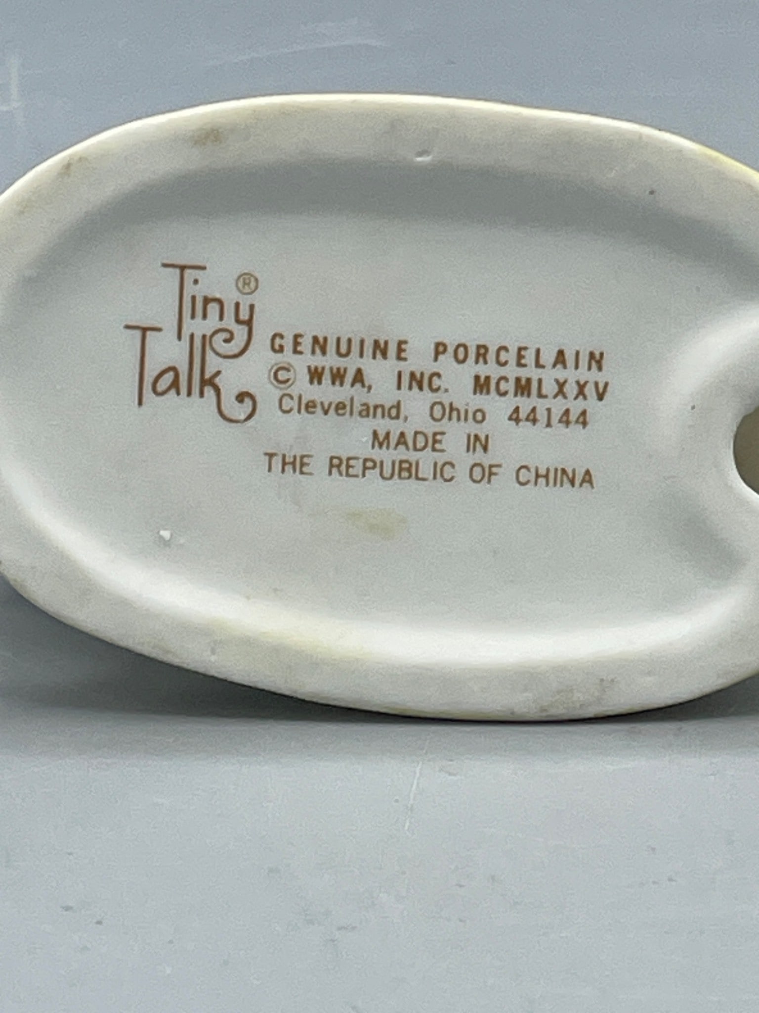 Tiny Talk Genuine Porcelain Figurine by WWA Inc, 1985 - 4