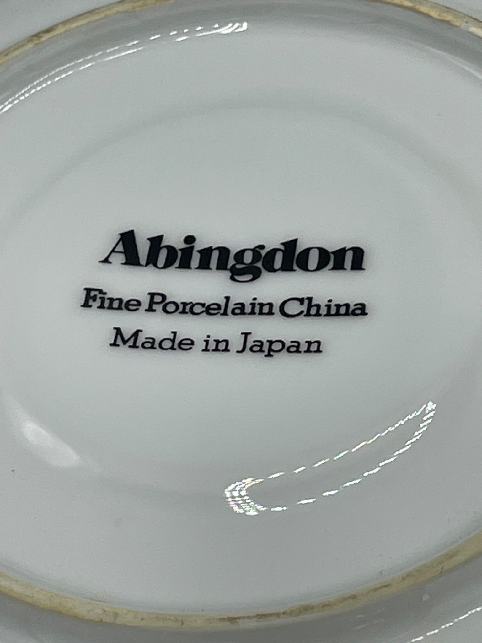 Three Abingdon Fine Porcelain China Saucers, Made in Japan - 4