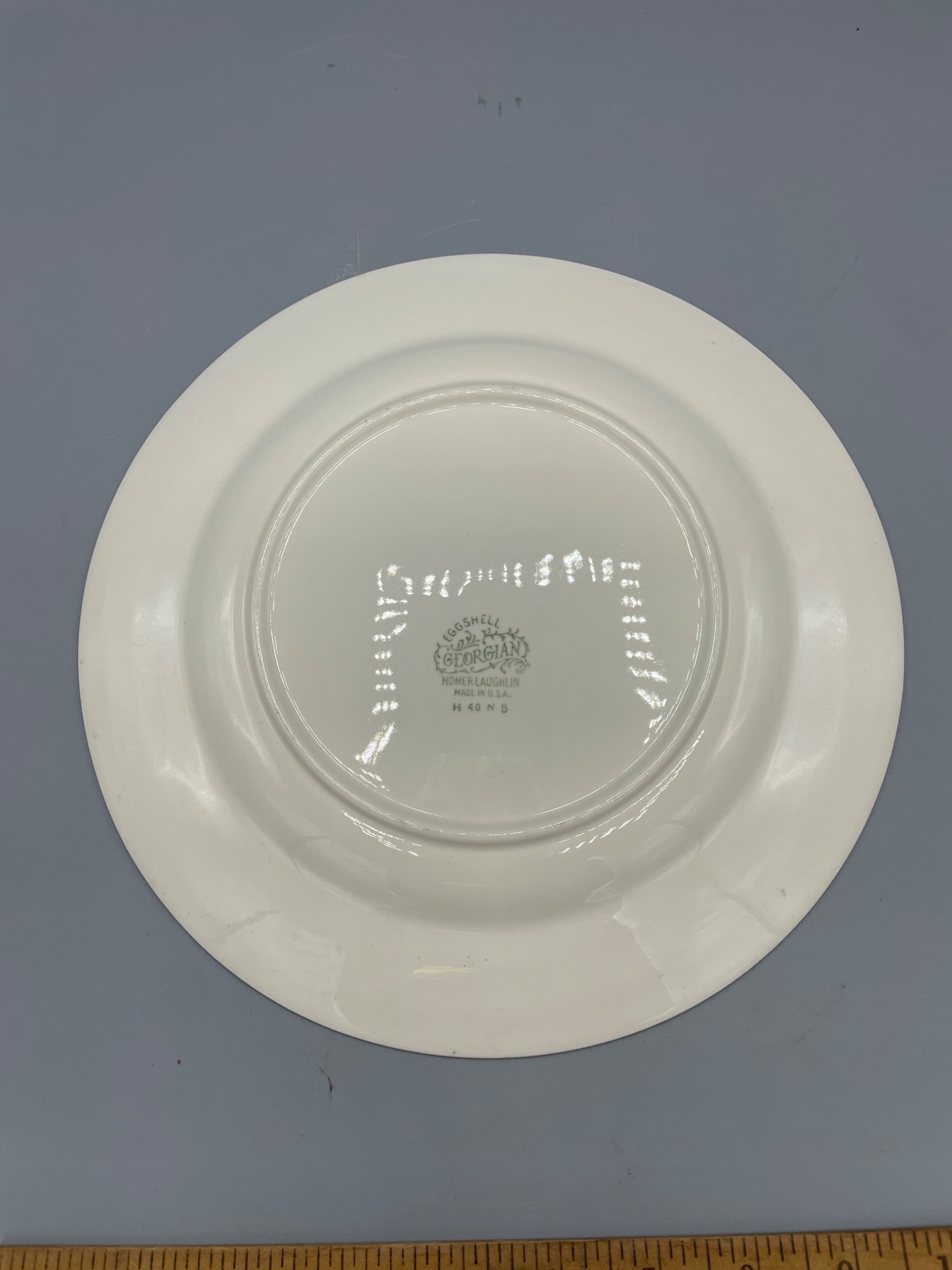Homer Laughlin Eggshell Georgian Plate, H40N5, Made in USA - 3