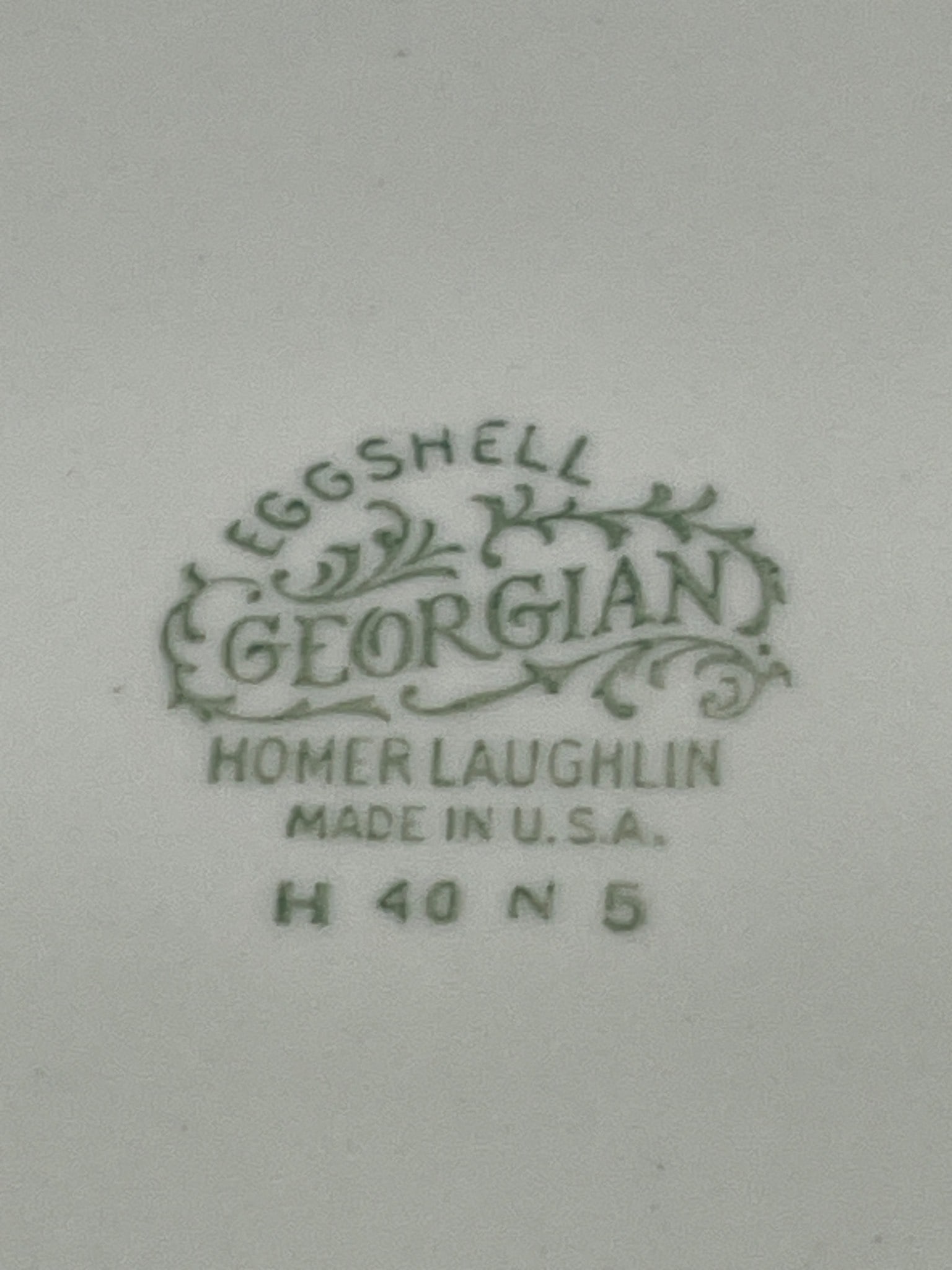 Homer Laughlin Eggshell Georgian Plate, H40N5, Made in USA - 4