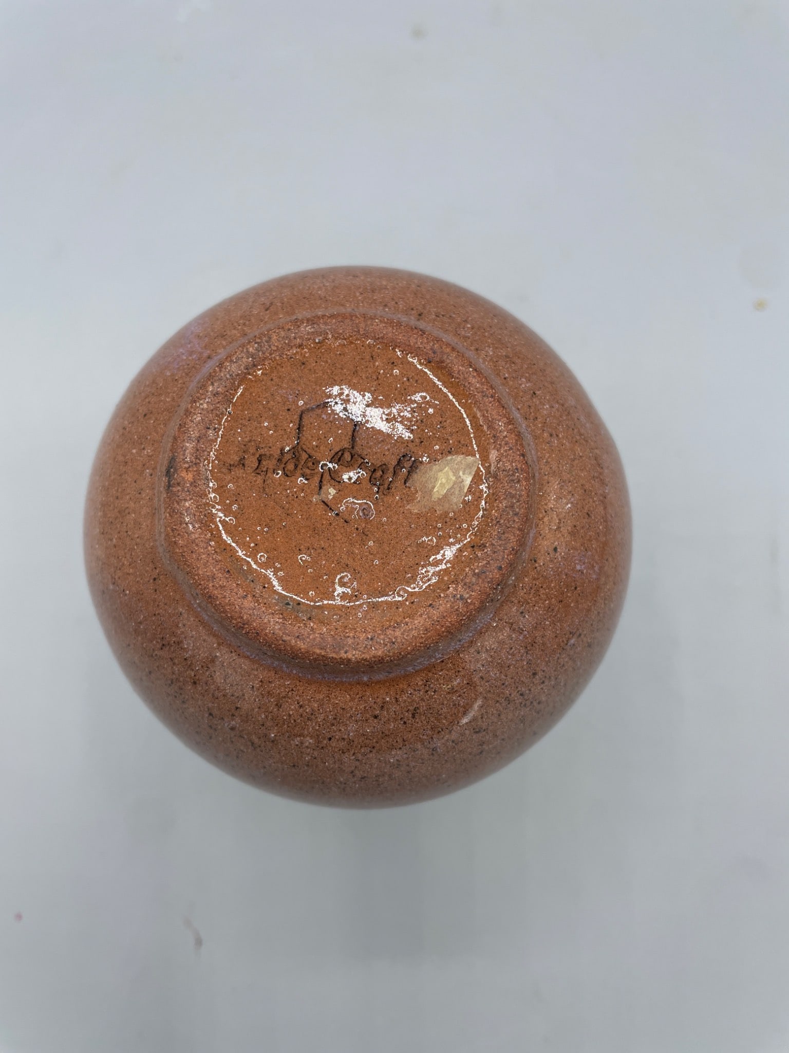 Art Pottery Vase with Hand-Painted Floral Design, 5 Inch Height - 4