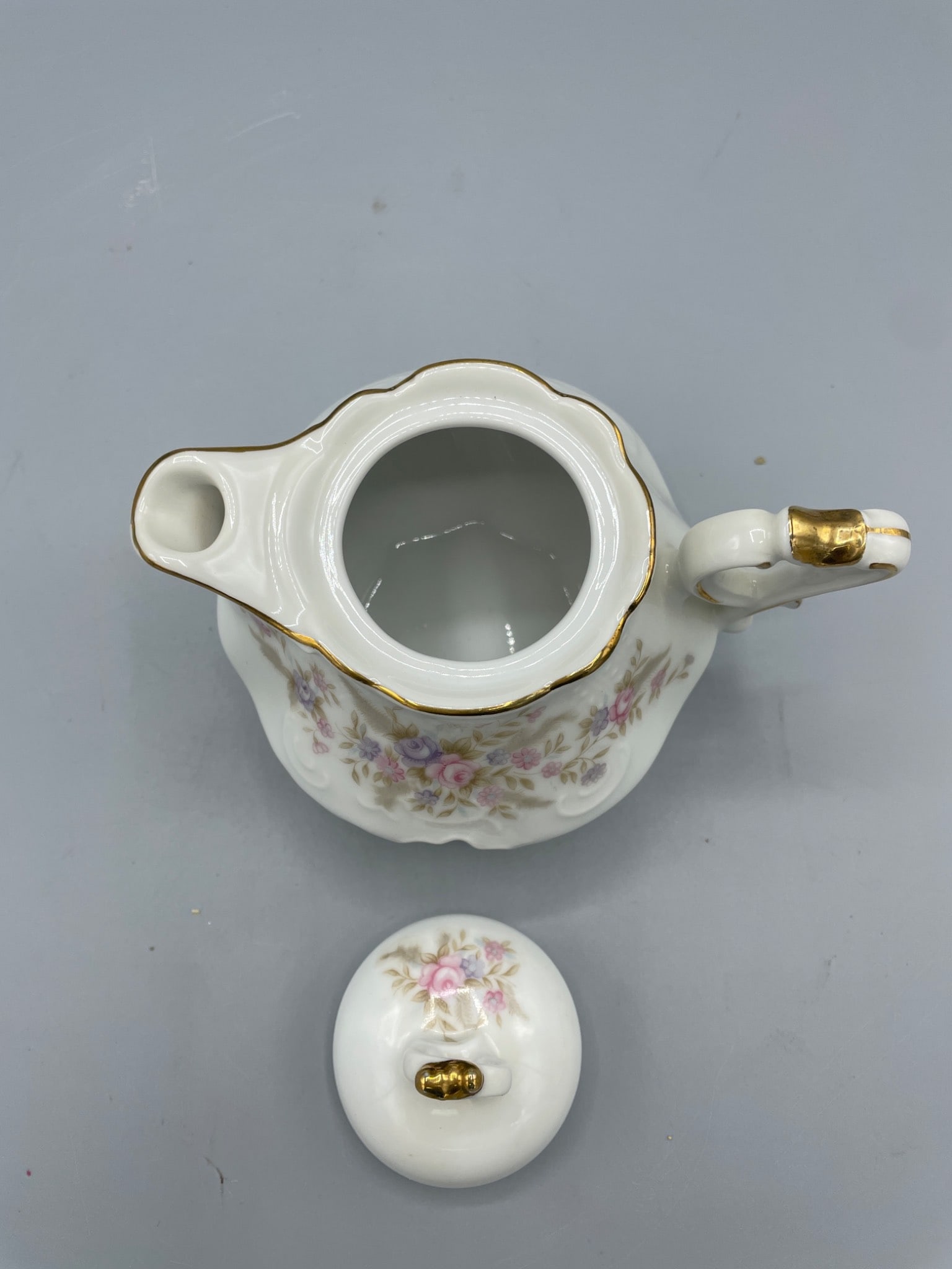 Lefton China 6841 Hand-Painted Creamer with Floral Design - 3