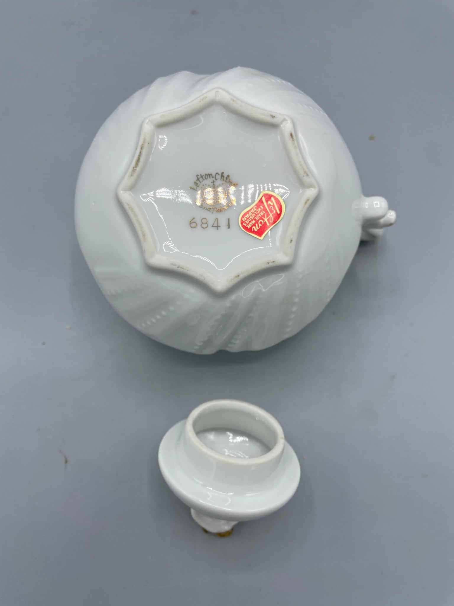 Lefton China 6841 Hand-Painted Creamer with Floral Design - 4