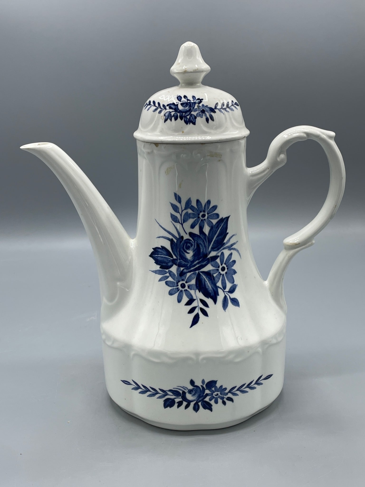 J&G Meakin Ltd Dresden Blue English Ironstone Coffee Pot (1 of 7)
