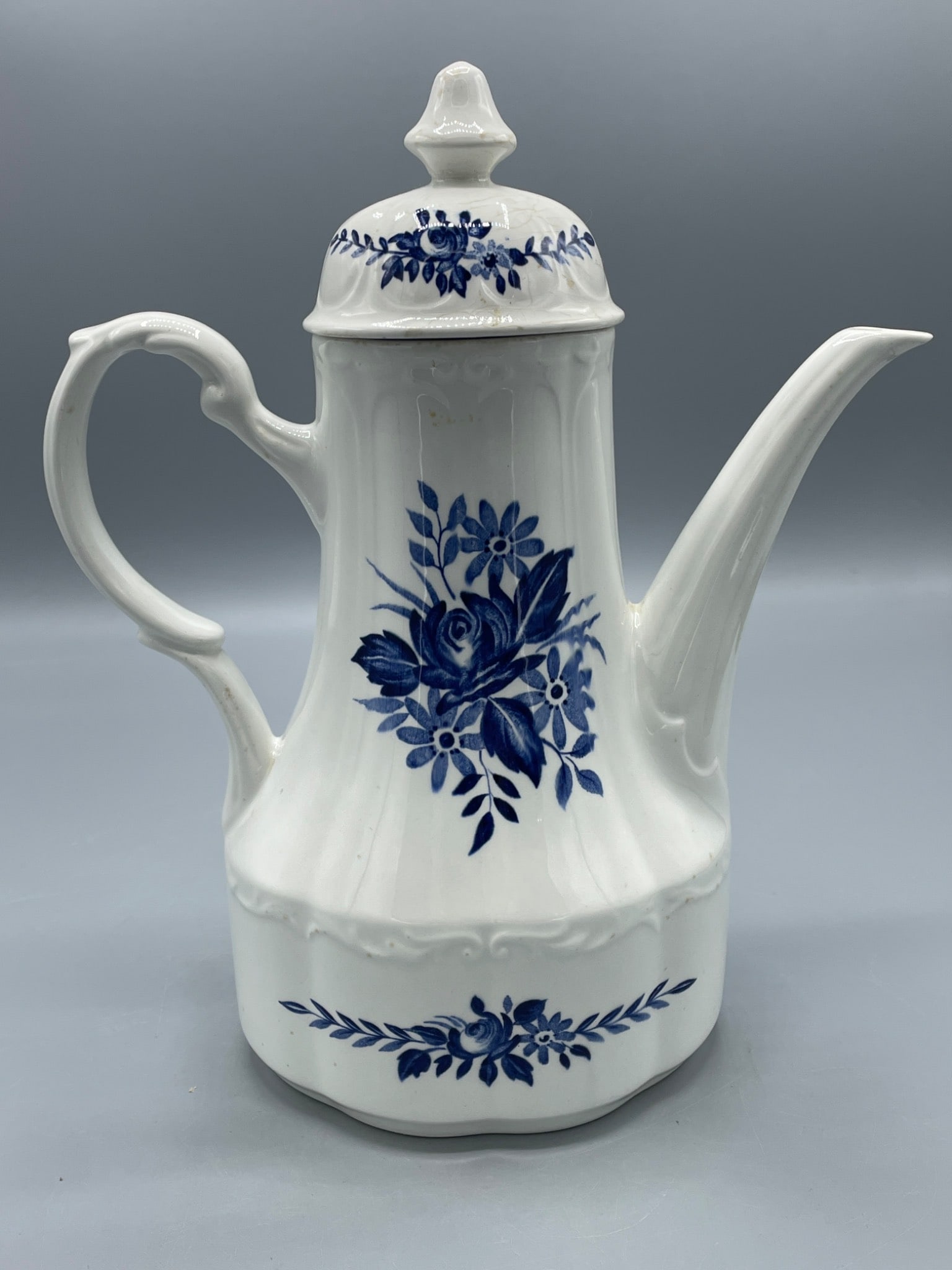 J&G Meakin Ltd Dresden Blue English Ironstone Coffee Pot - 2