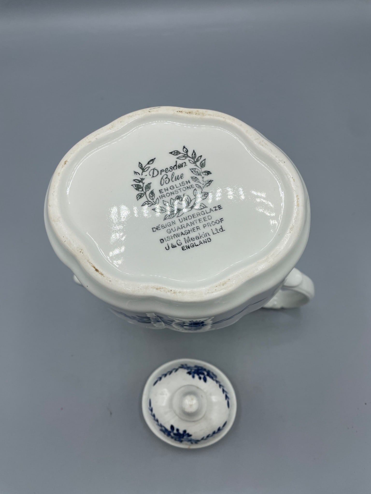 J&G Meakin Ltd Dresden Blue English Ironstone Coffee Pot - 5