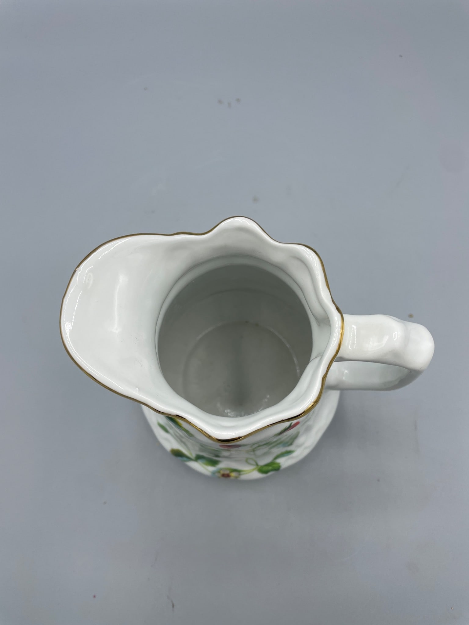 London Pottery Ceramic Pitcher with Gold Trim and Strawberry Motif - 4