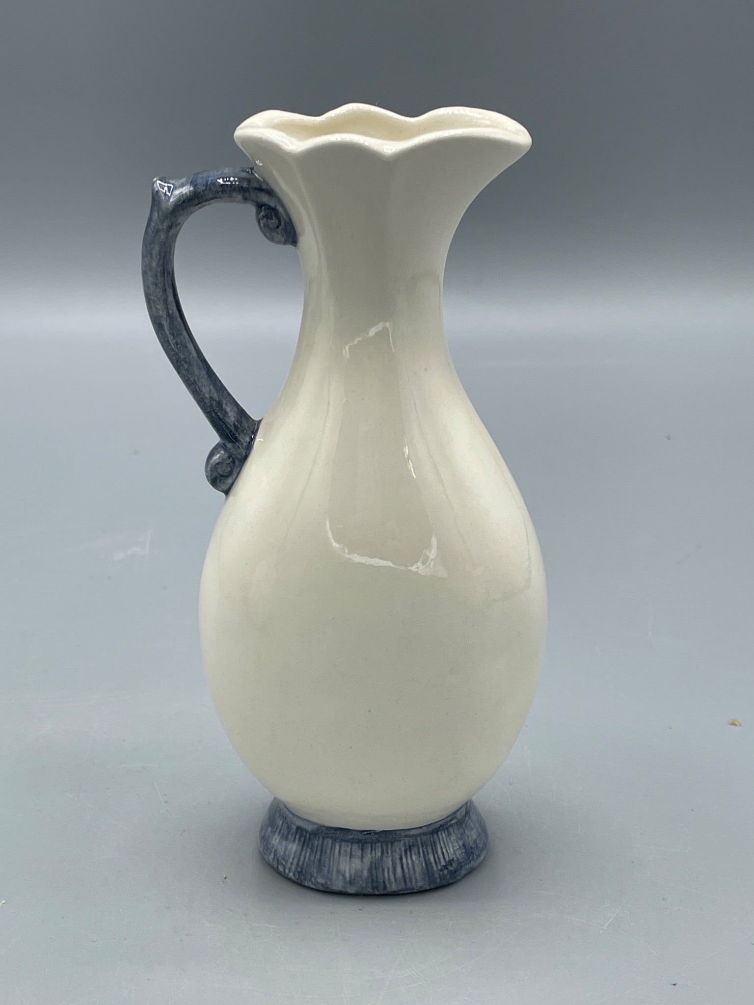 Ceramic Pitcher with Bird Motif, Marked M003 - 2