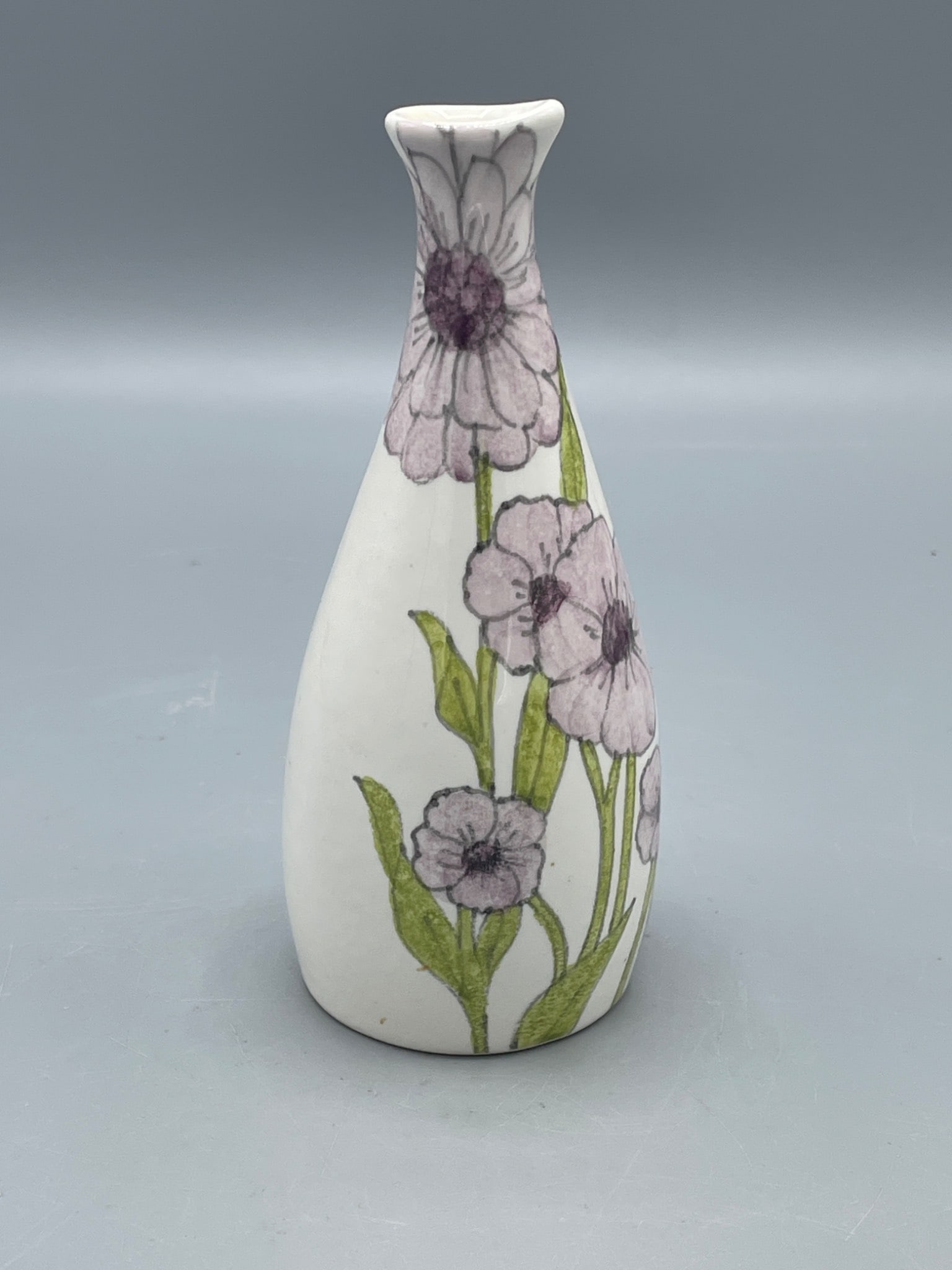 Porcelain Vase with Floral Design, Marked '74 878' (1 of 5)