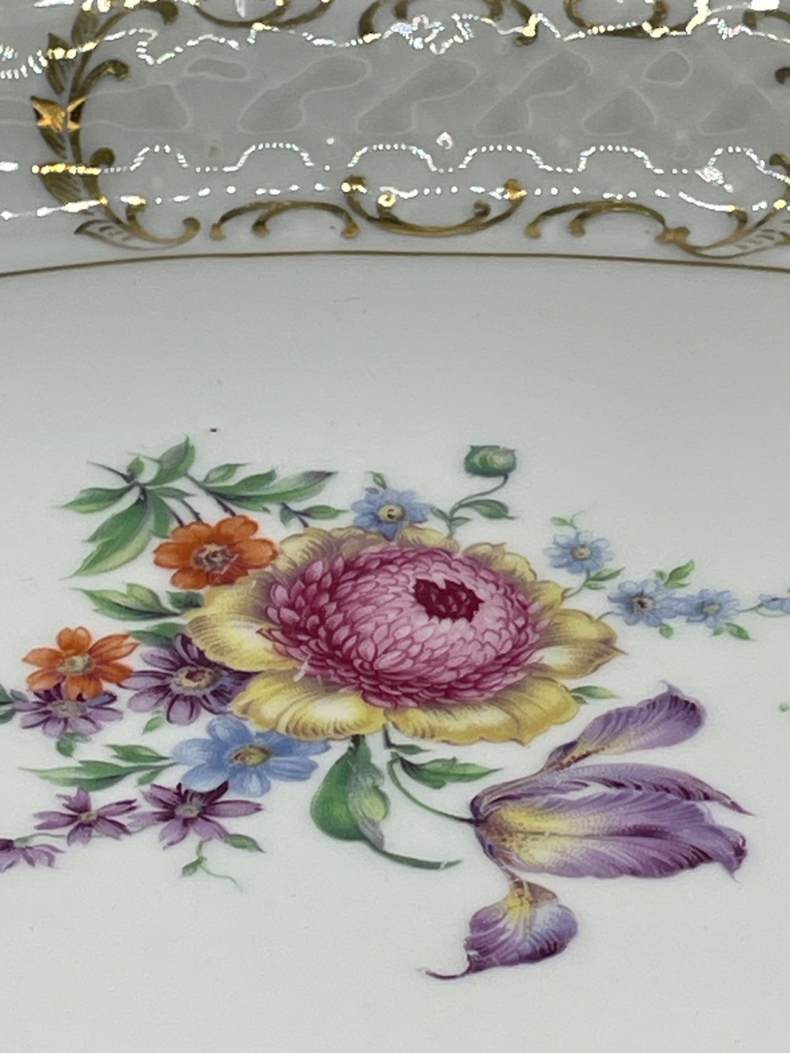 Bavaria Fine China Floral Pattern Serving Platter, Germany, Model F1 - 3