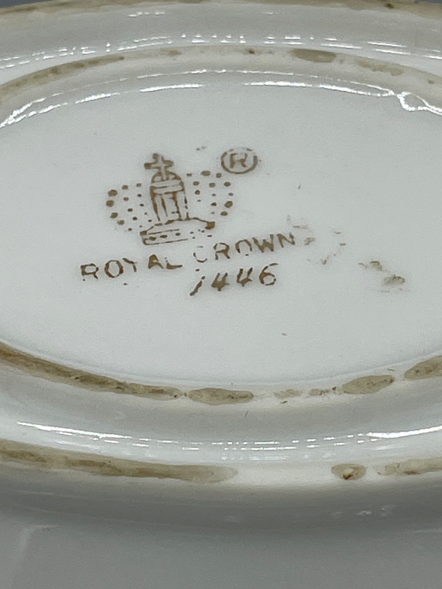 Porcelain Tureen with Lid and Tray, Royal Crown Marked 1446 - 5