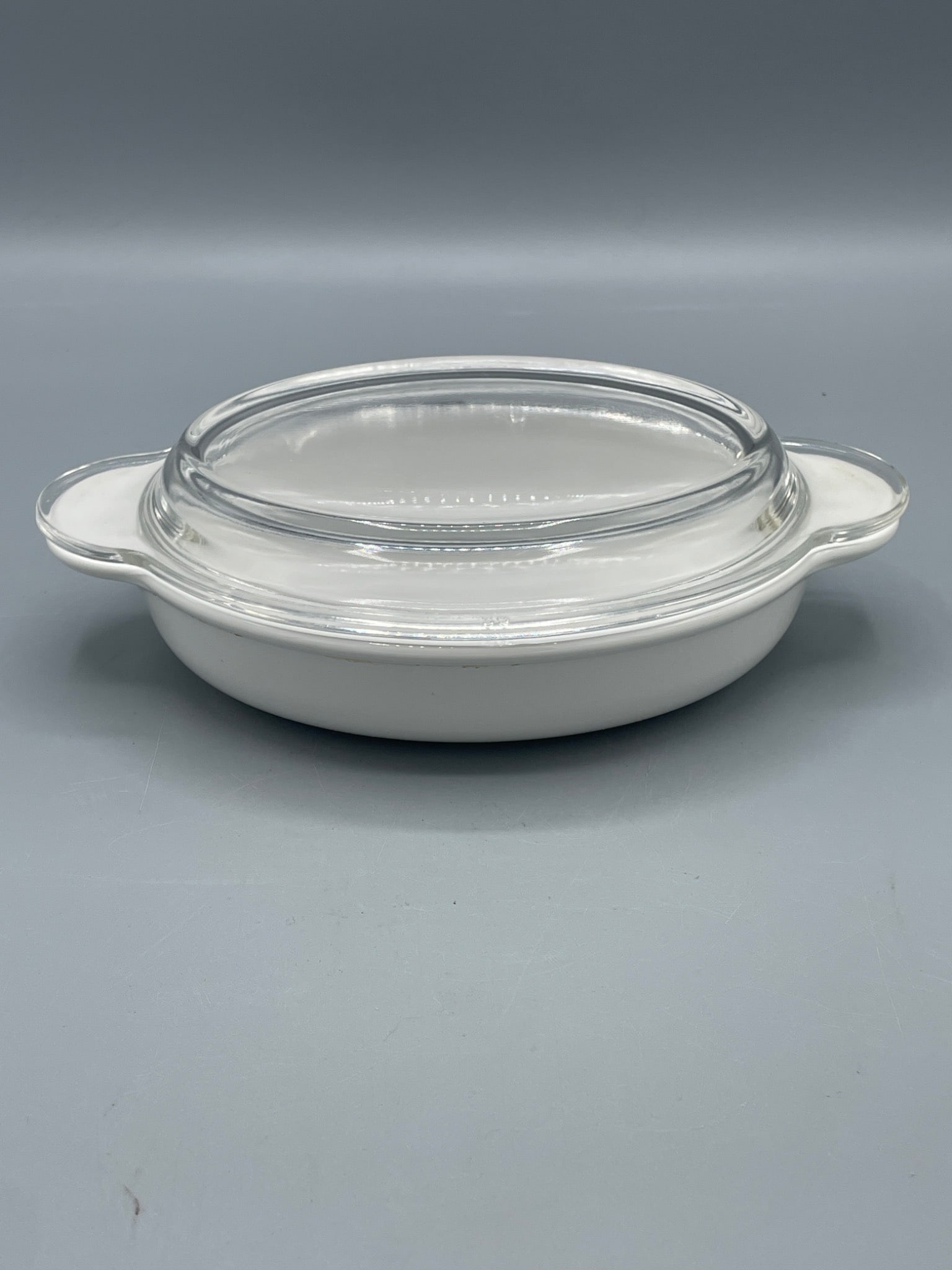 Corning Ware P-14-B Oval Dish with Glass Lid, 14 oz, White (1 of 7)