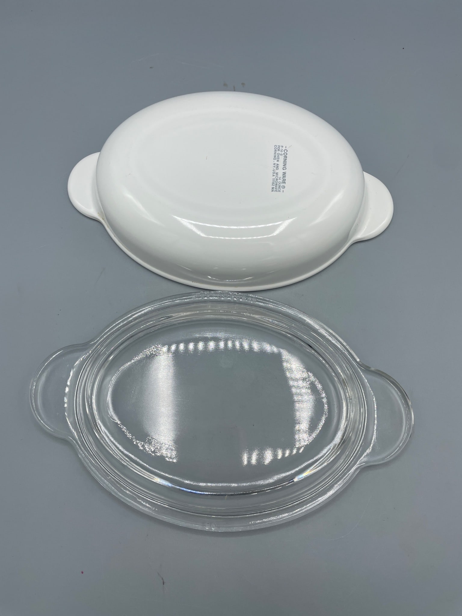 Corning Ware P-14-B Oval Dish with Glass Lid, 14 oz, White - 4