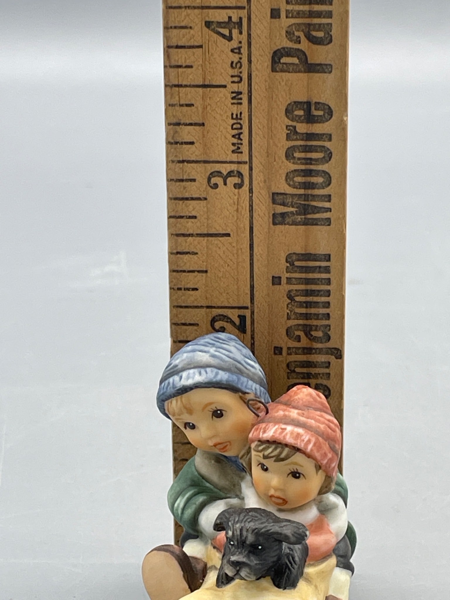 2003 Goebel Figurine by Berta Hummel of Children on Sled with Dog - 6