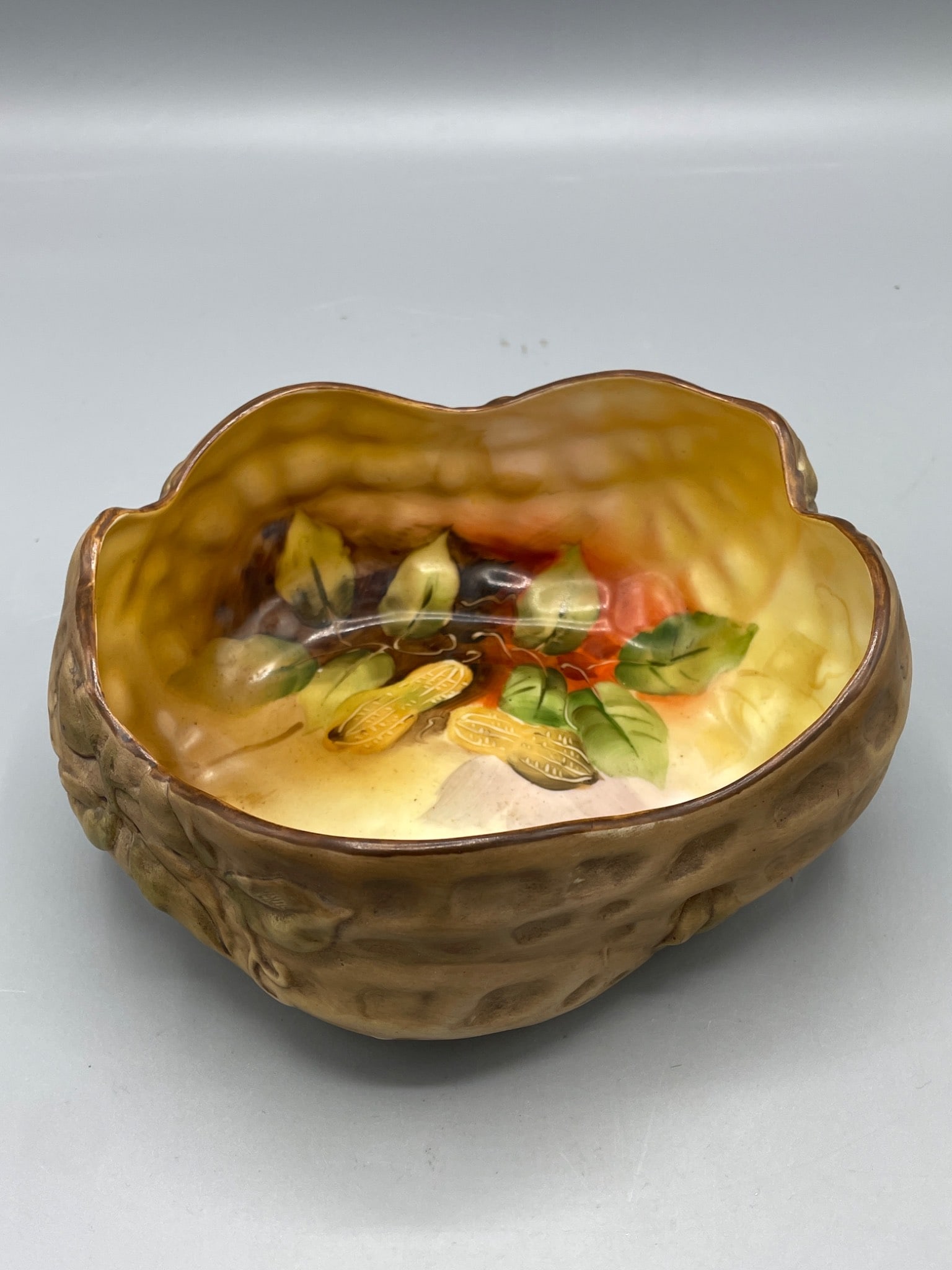 Noritake Hand-Painted Nut Bowl Shaped Like a Peanut, Made in Japan (1 of 9)