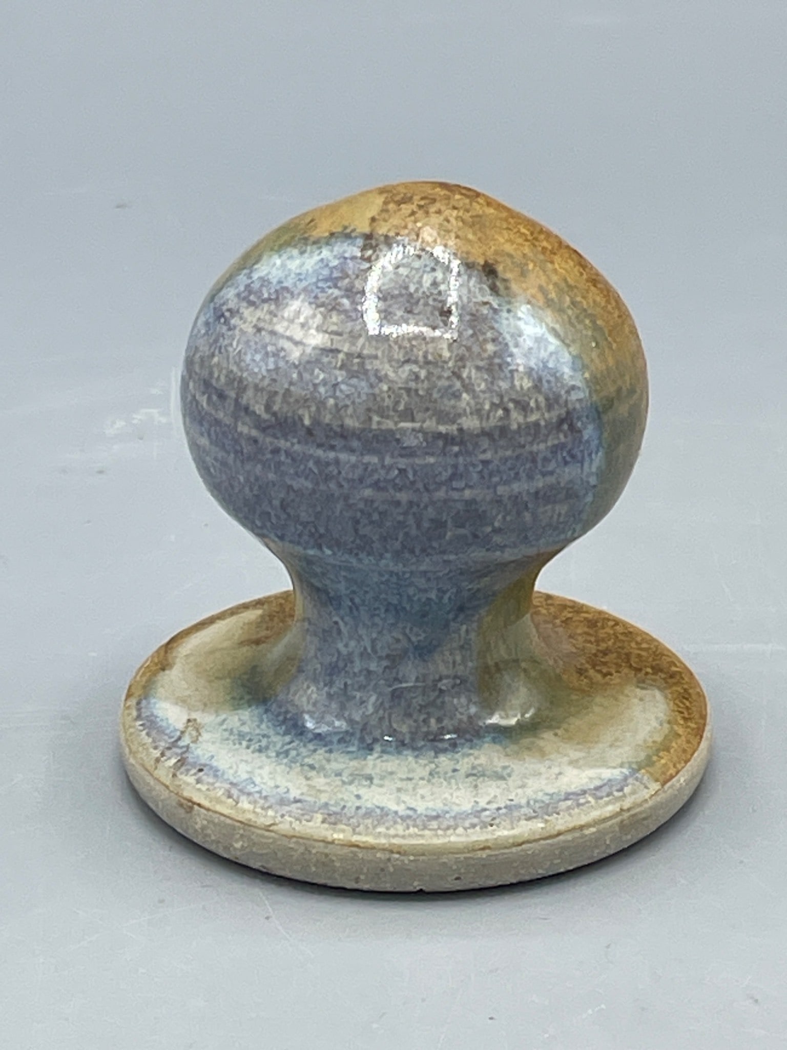 Glazed Ceramic Handheld Tool with Rounded Base - 2