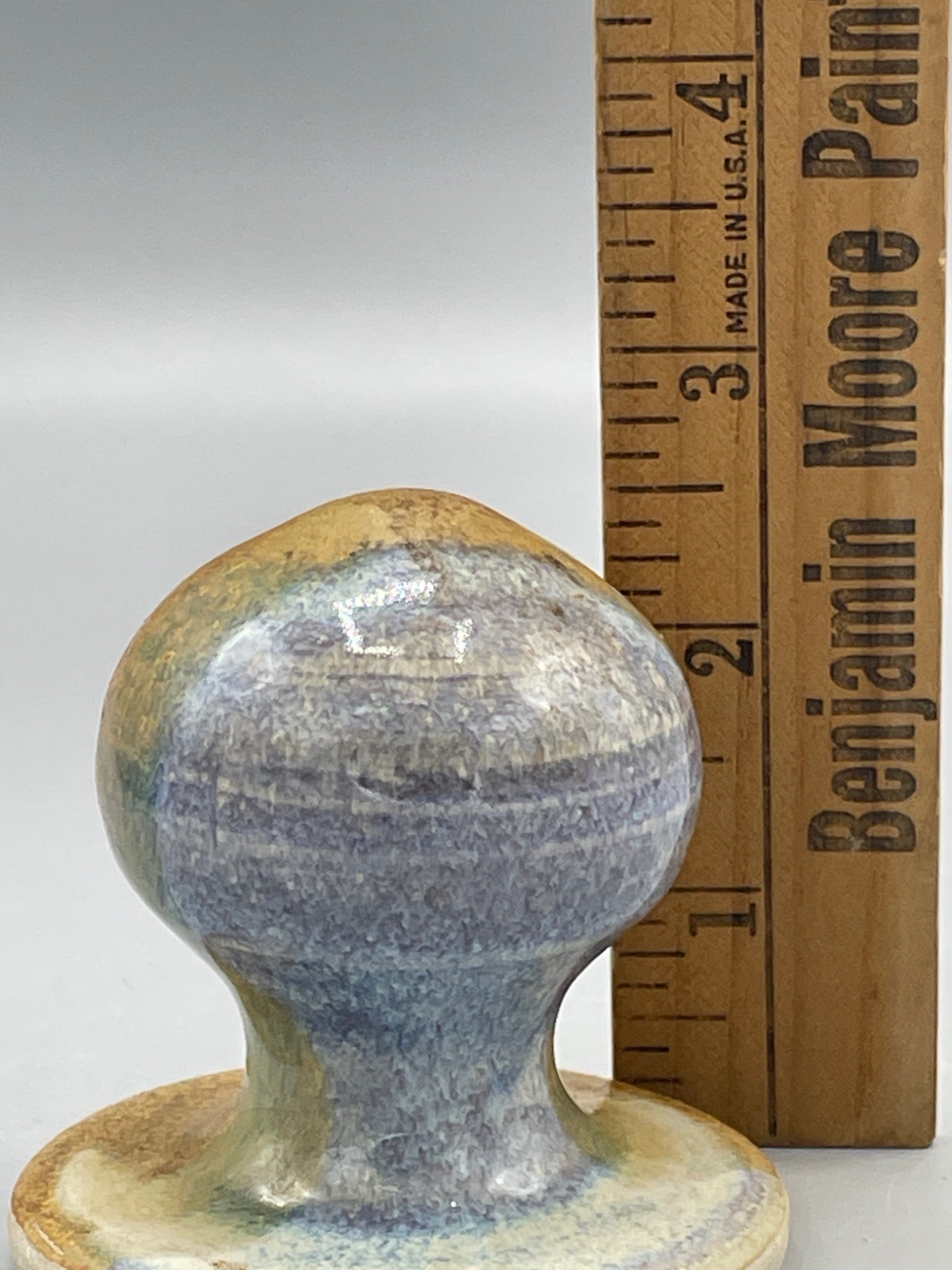 Glazed Ceramic Handheld Tool with Rounded Base - 4