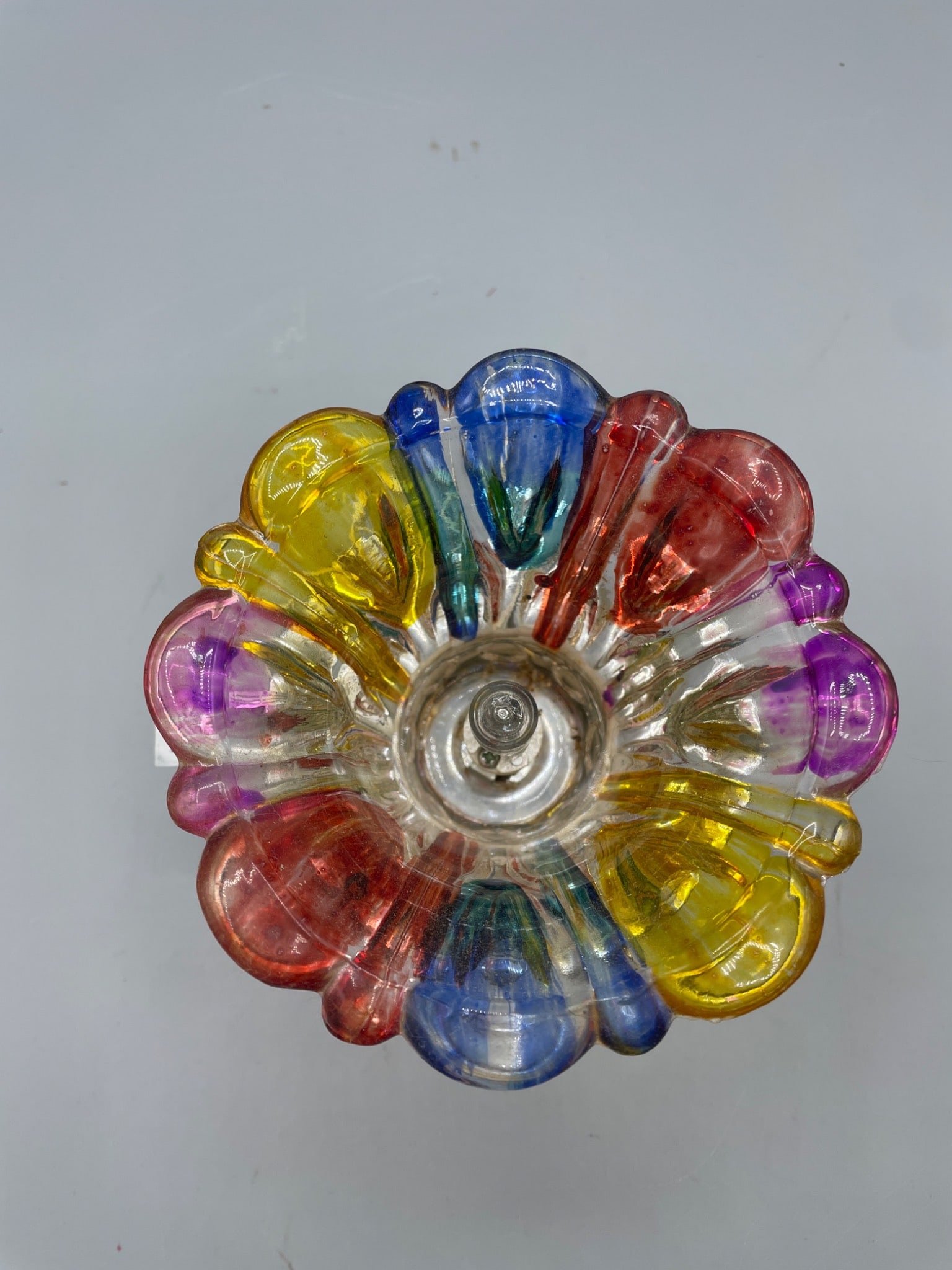 Colorful Glass Electric Lamp Base with Chrome Finish, Item #LE-04 - 3