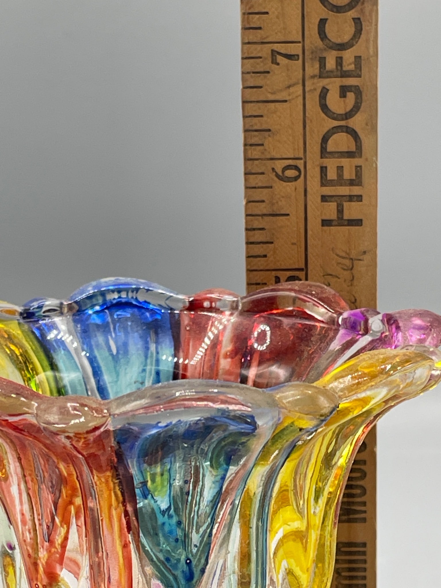 Colorful Glass Electric Lamp Base with Chrome Finish, Item #LE-04 - 6