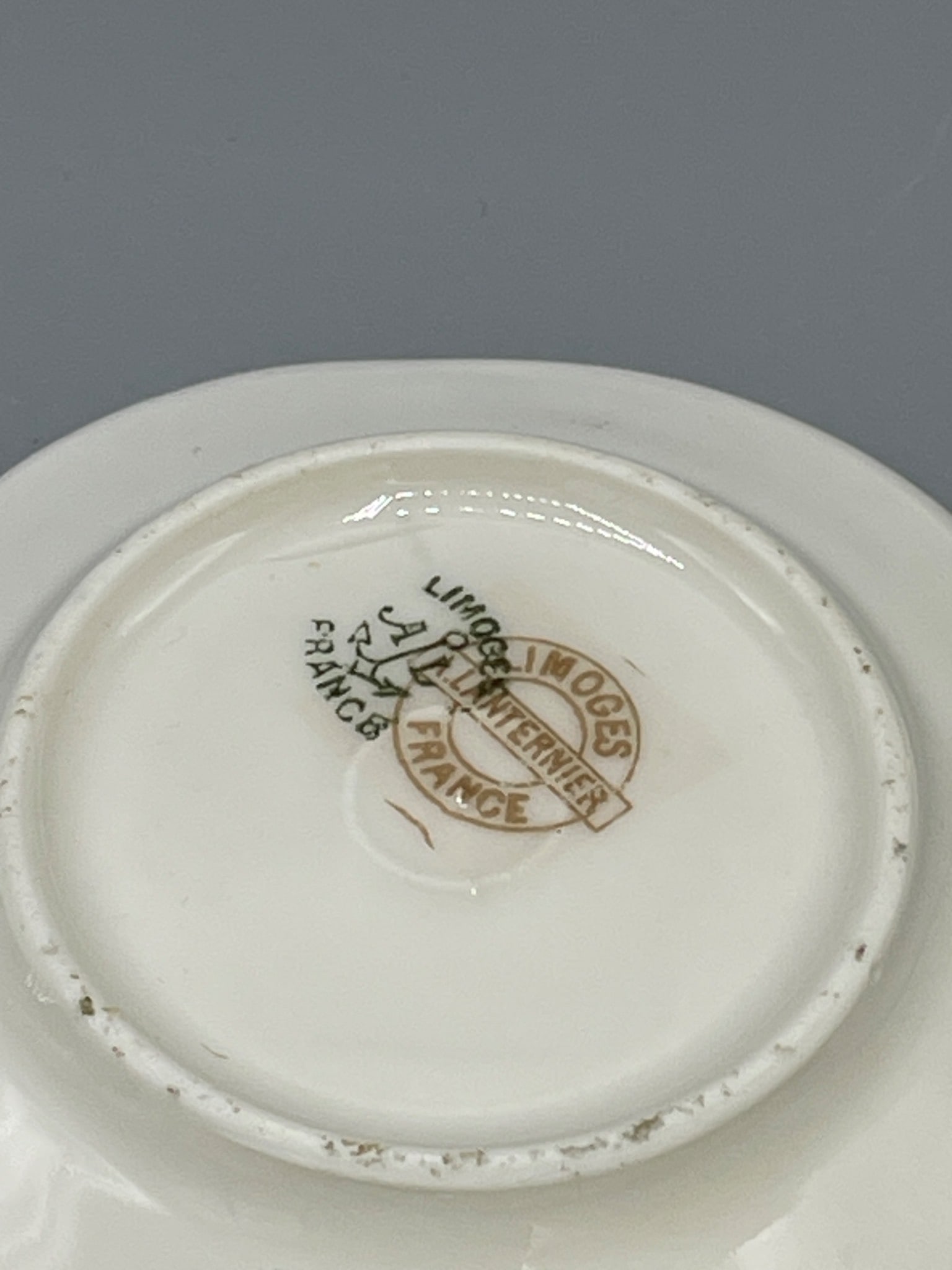 Nine Porcelain Saucers with Mixed Marks Including Limoges and KPF - 12