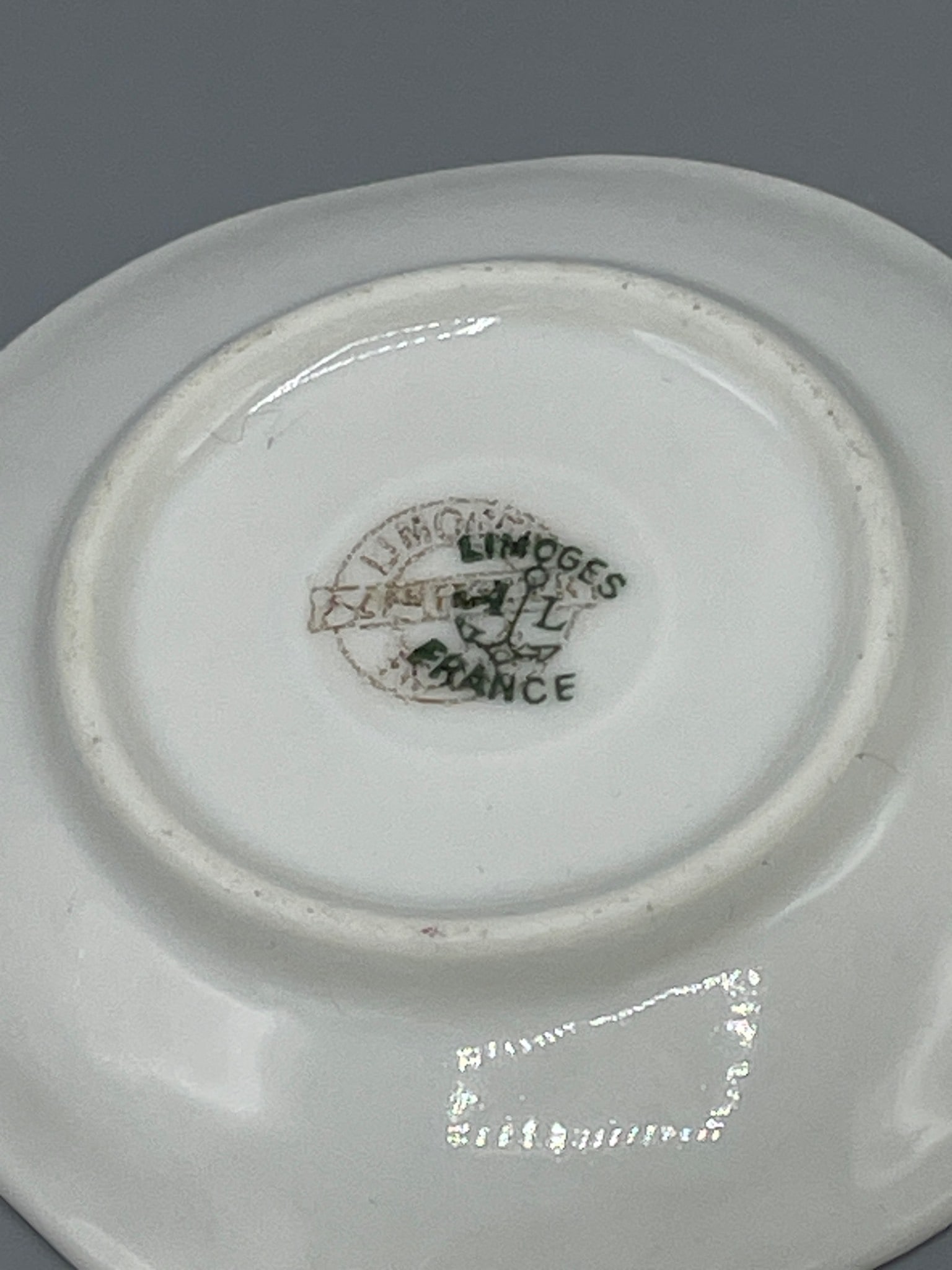 Nine Porcelain Saucers with Mixed Marks Including Limoges and KPF - 14