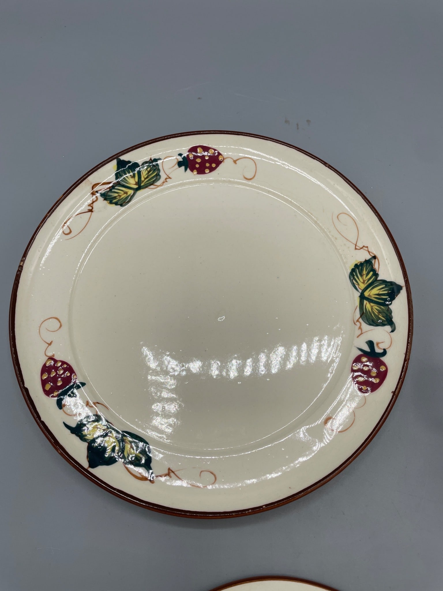 Strawberry-Themed Ceramic Serving Set With Lid, Base Plate, and Inserts - 4