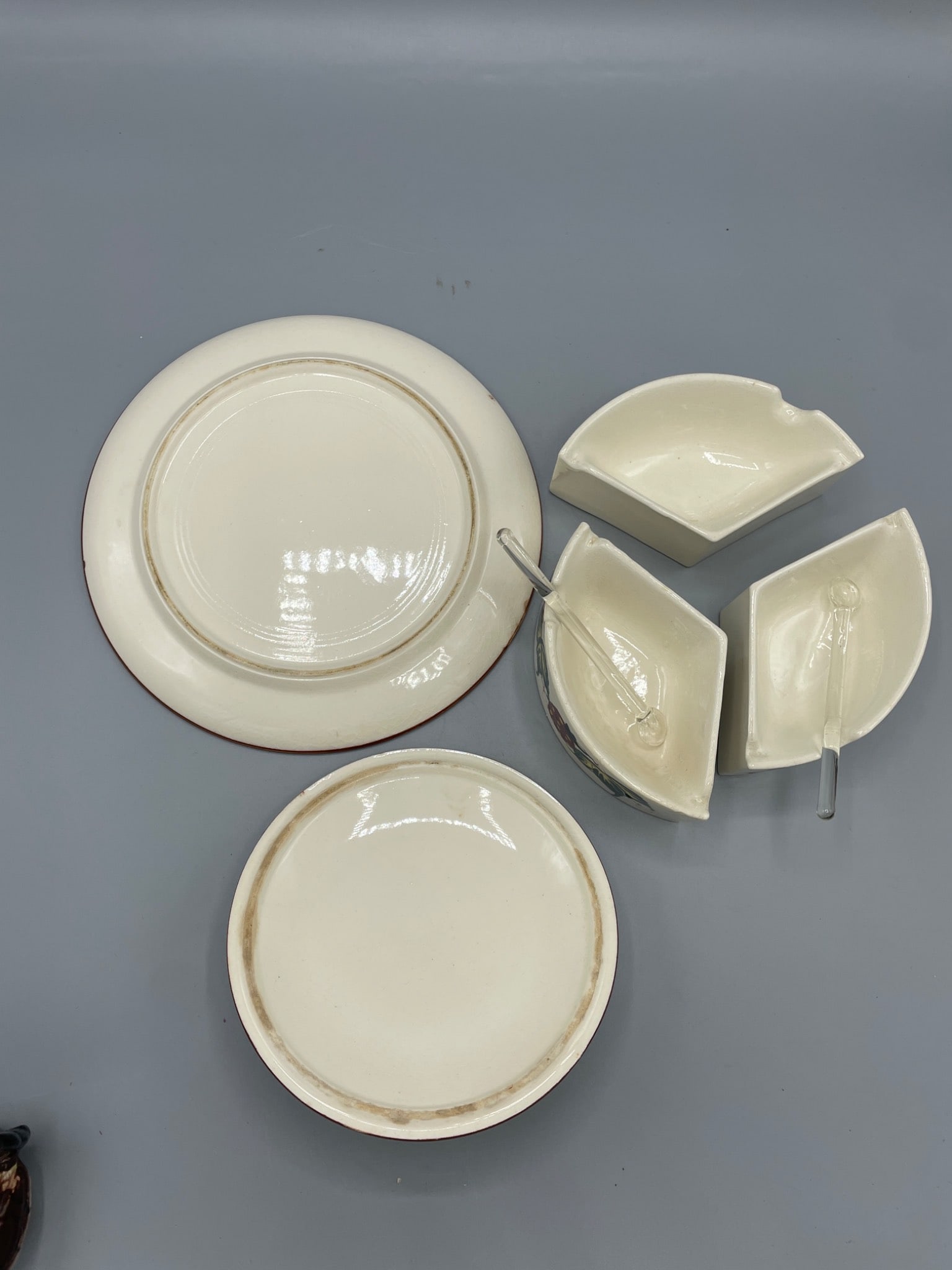 Strawberry-Themed Ceramic Serving Set With Lid, Base Plate, and Inserts - 5