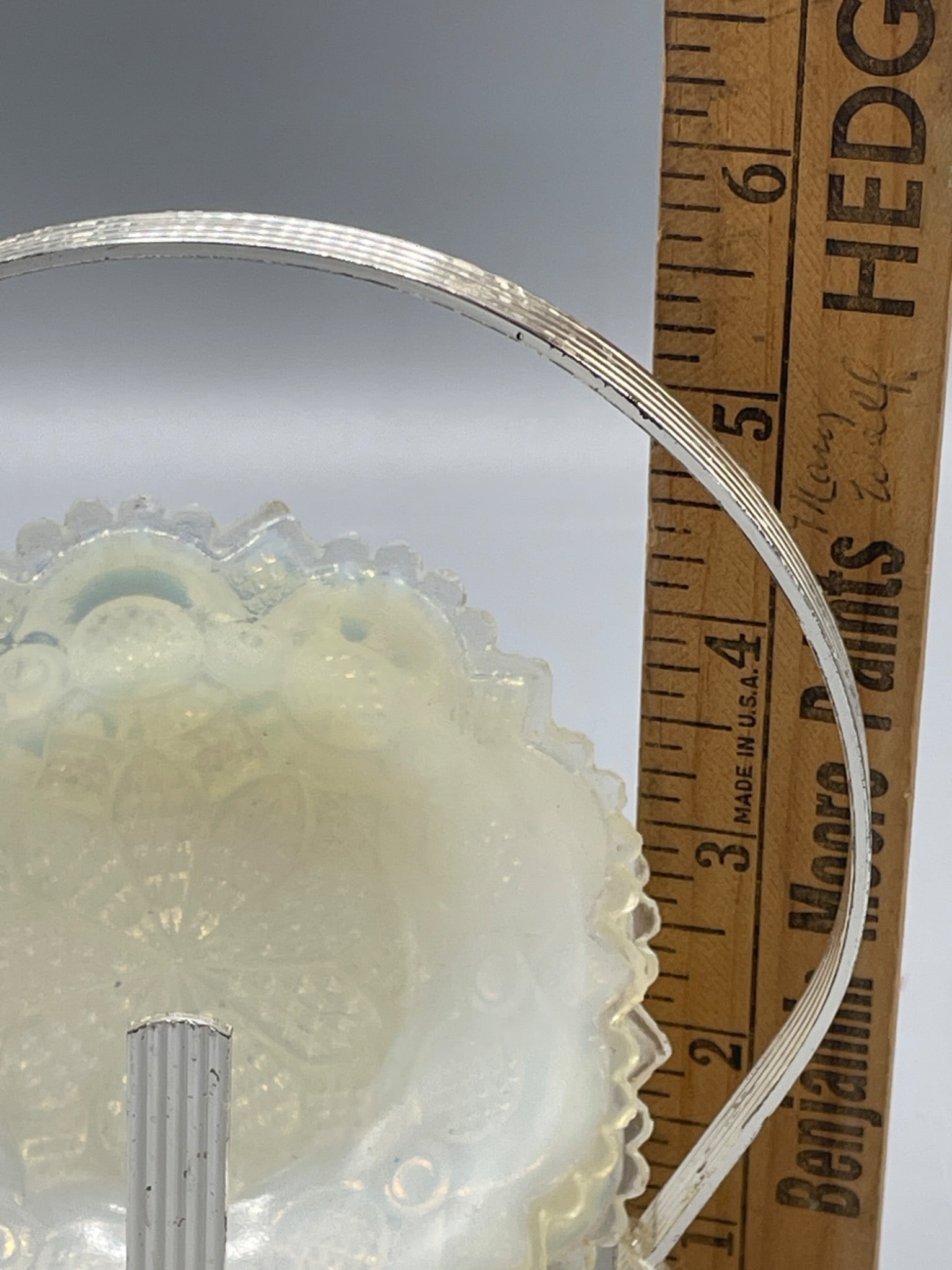 Silverplate Server with Opalescent Glass Dishes, Made in Western Germany - 9