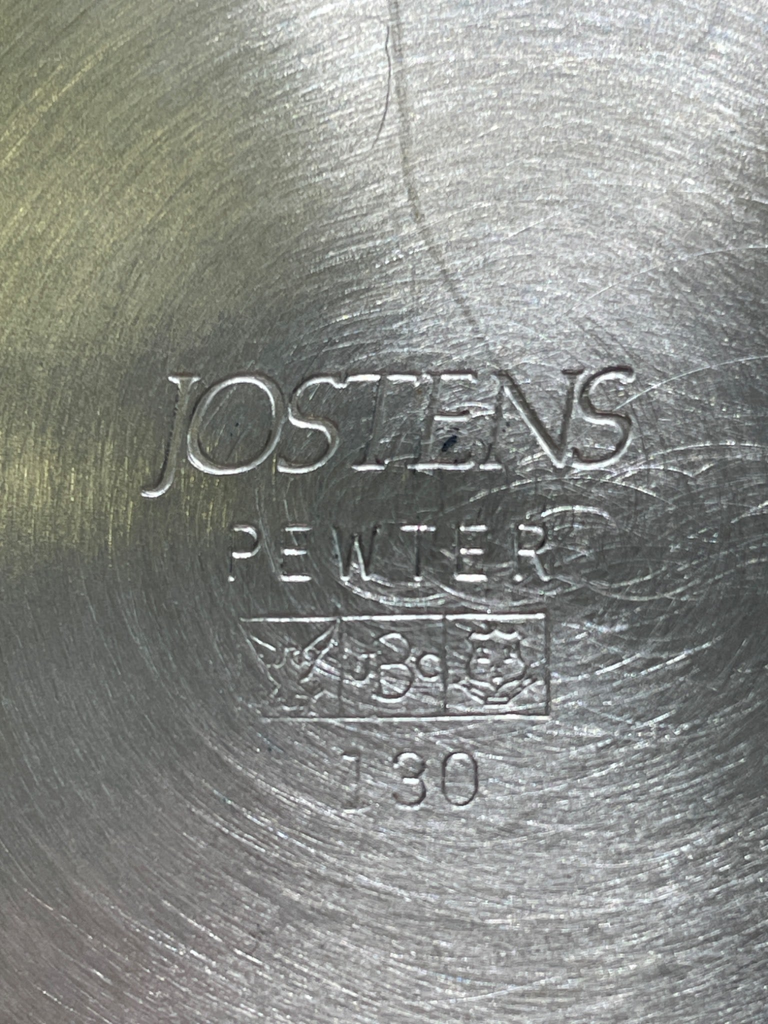 Jostens Pewter Coffee Set with Creamer and Sugar Bowl, Model 130 - 5
