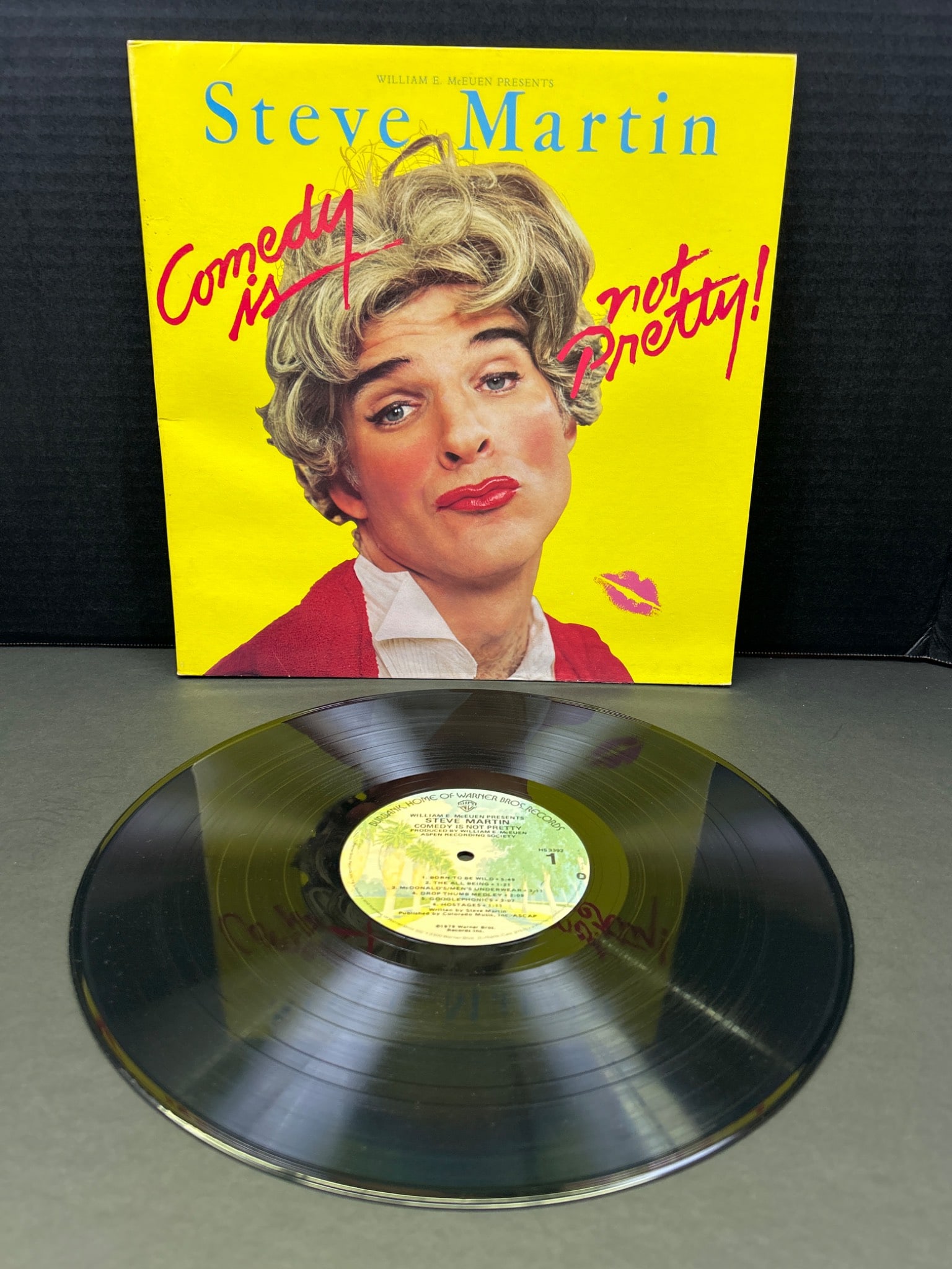 Steve Martin 'Comedy Is Not Pretty!' Vinyl LP, Warner Bros. Records, 1979: Original pressing of Steve Martin's album 'Comedy Is Not Pretty!' released in 1979 by Warner Bros. Records (BSK 3311). Features a gatefold cover with artwork intact, and a clean vinyl record with