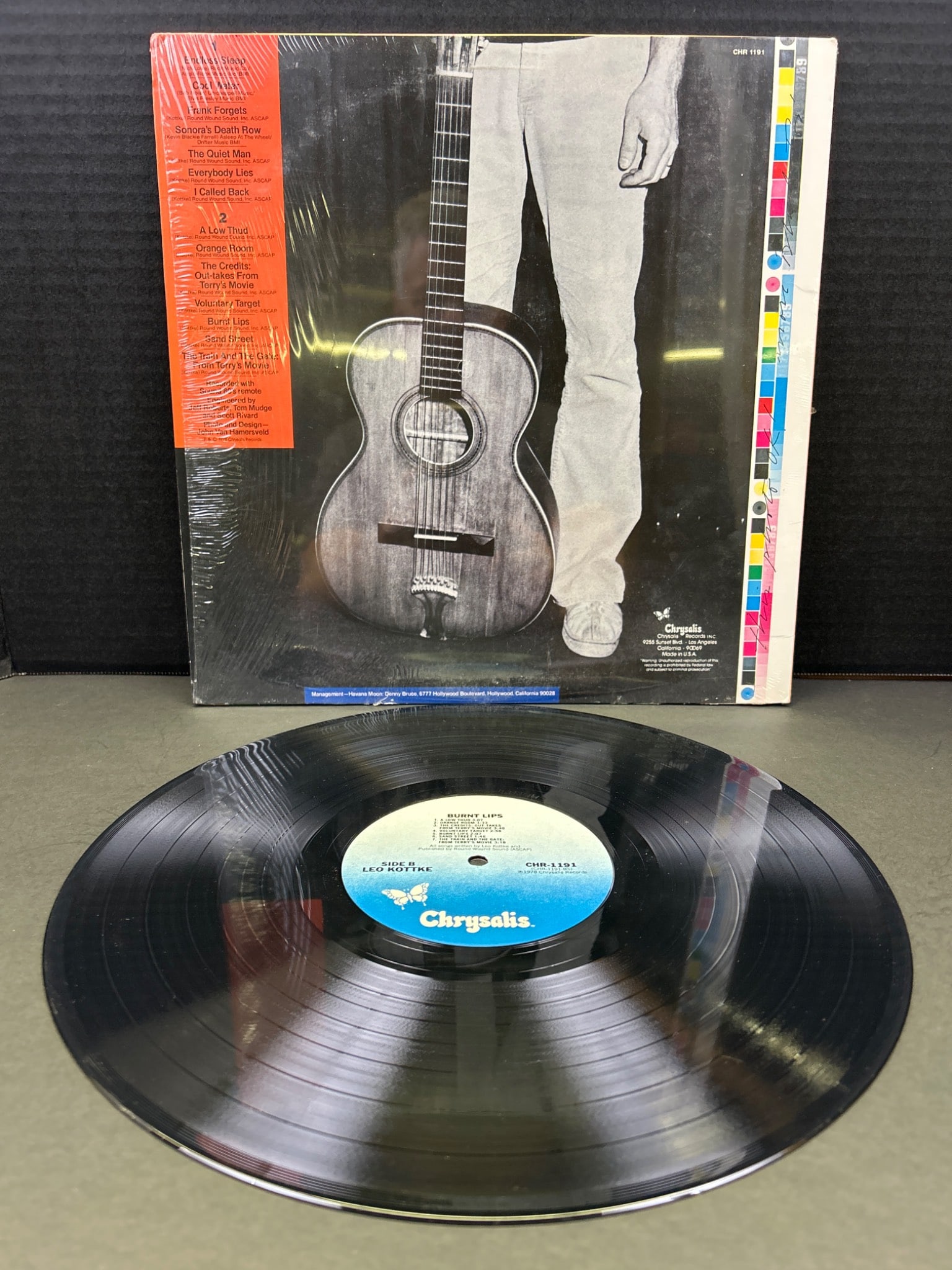 Leo Kottke 'Burnt Lips' Vinyl Record Album, Chrysalis CHR 1204 - 2