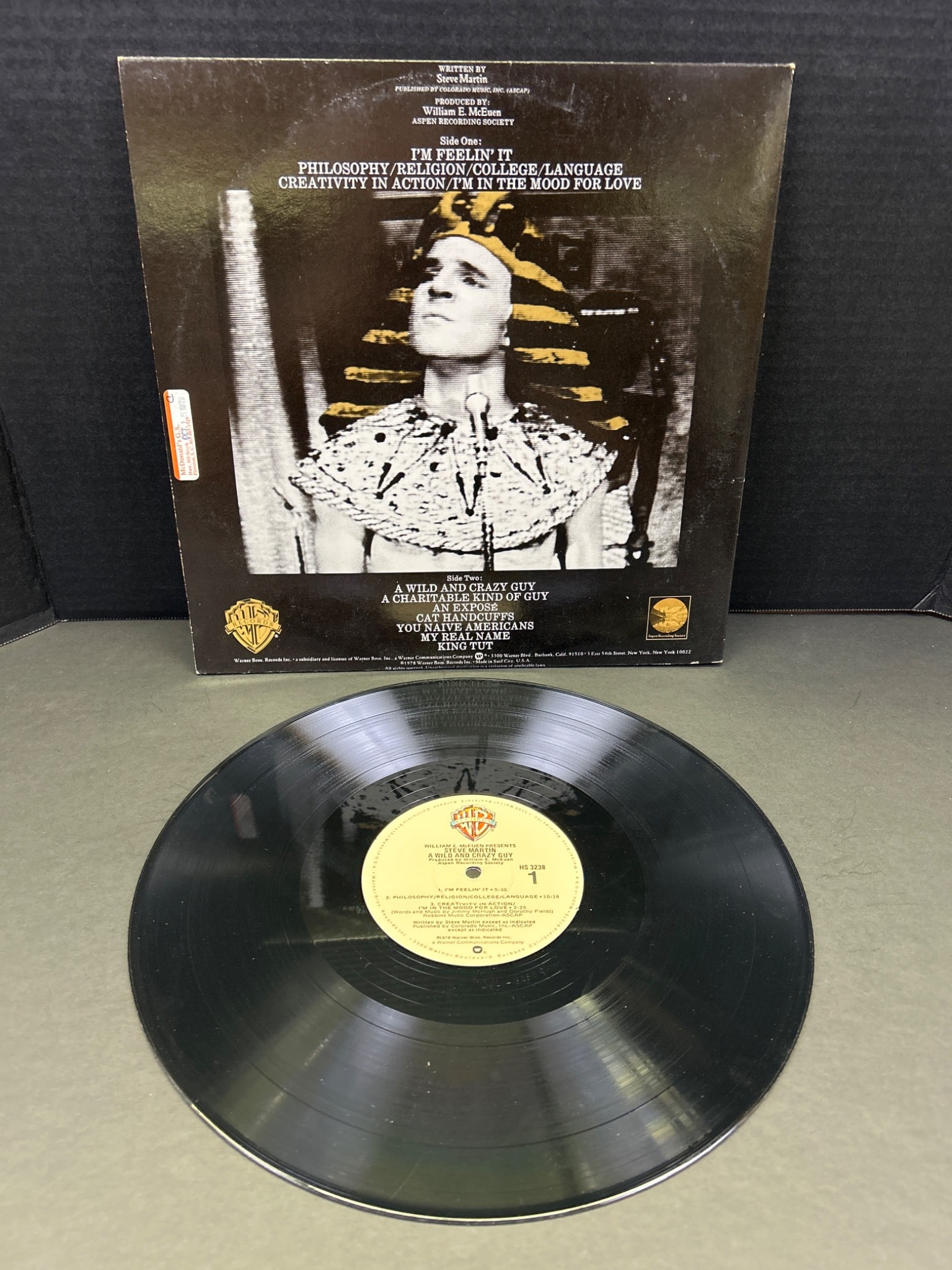 Steve Martin 'A Wild and Crazy Guy' Vinyl LP Album, Warner Bros. Records - 2