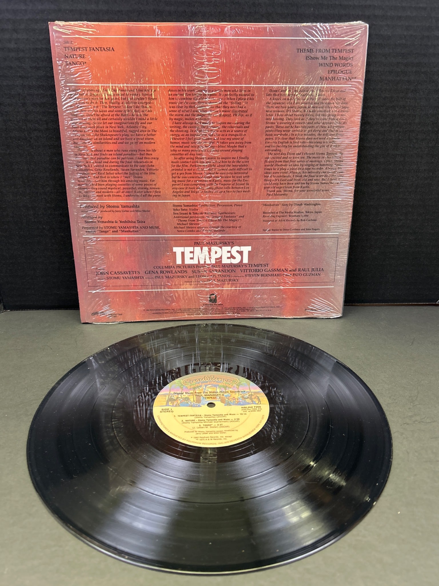 Tempest Motion Picture Soundtrack Vinyl LP with Original Shrink Wrap - 2