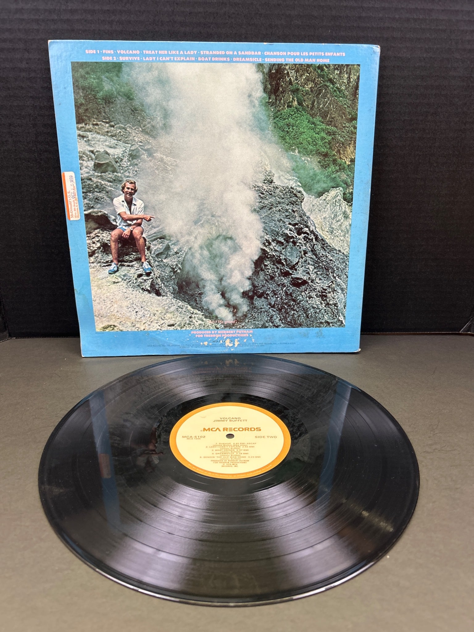 Jimmy Buffett 'Volcano' Vinyl Record, MCA Records, 1979, Gatefold Sleeve - 2
