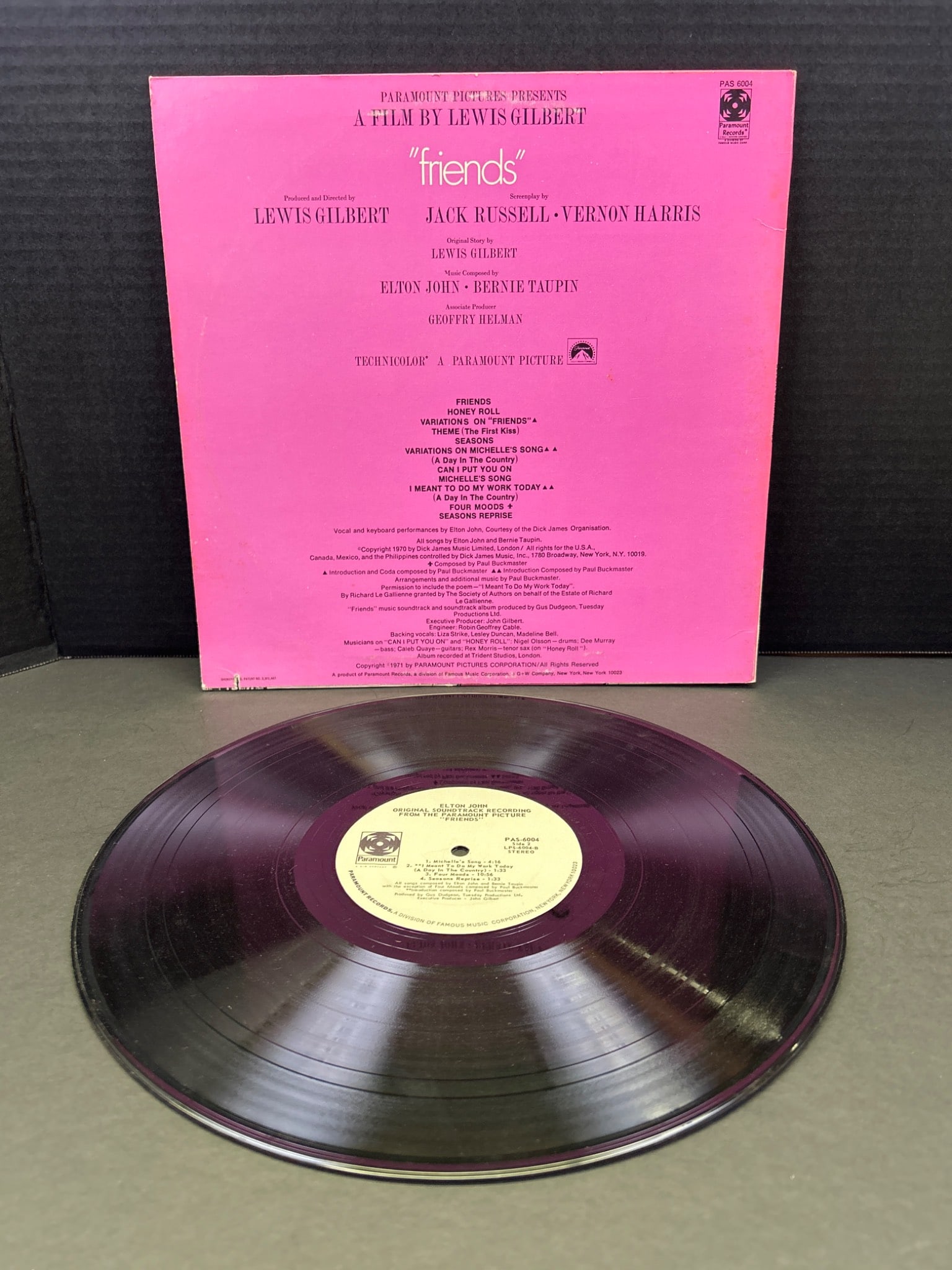 Elton John Friends Soundtrack Vinyl Record LP, Original Release - 2