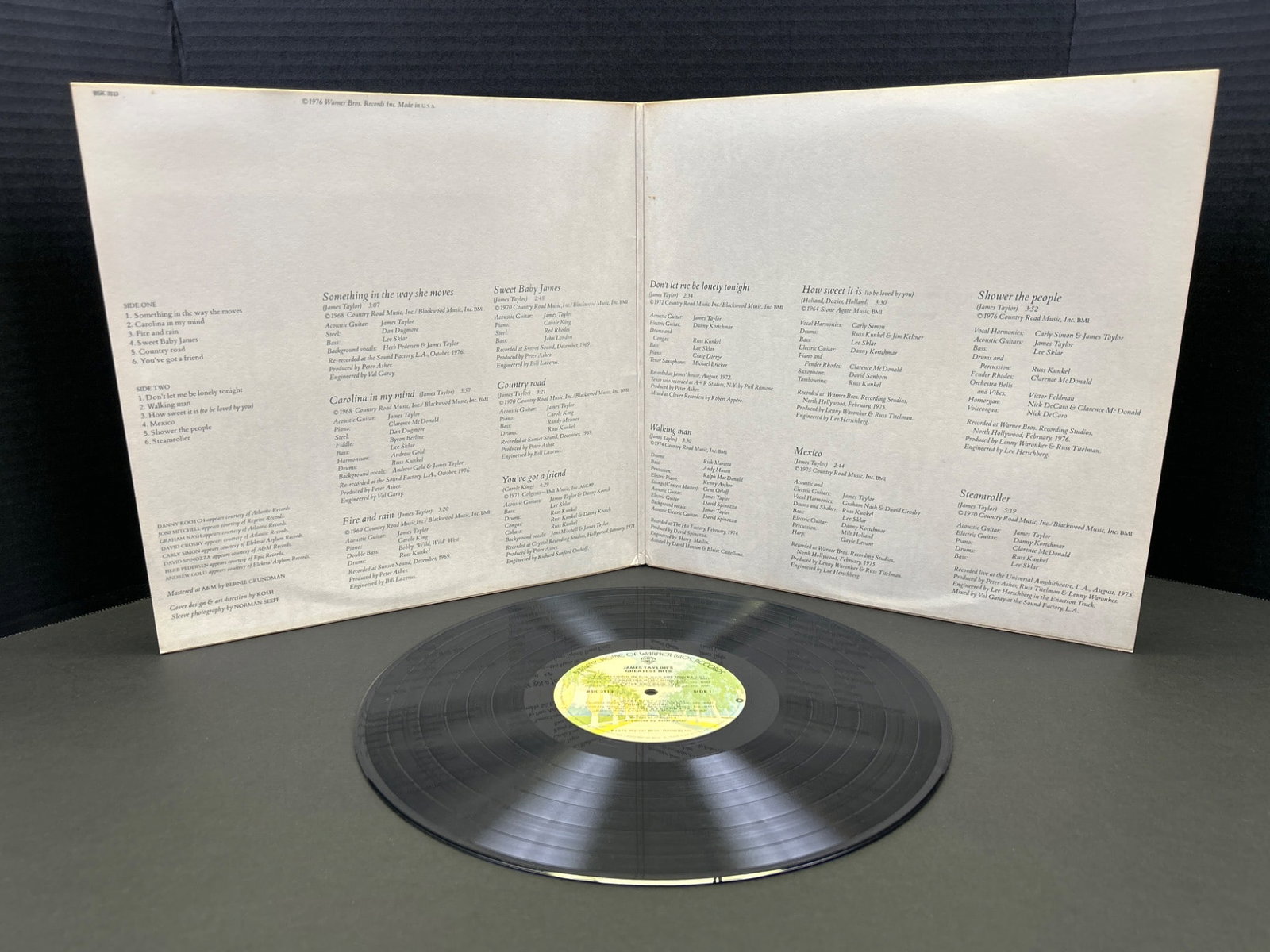 James Taylor 'Something in the Way She Moves' Vinyl LP Record with Cover - 3