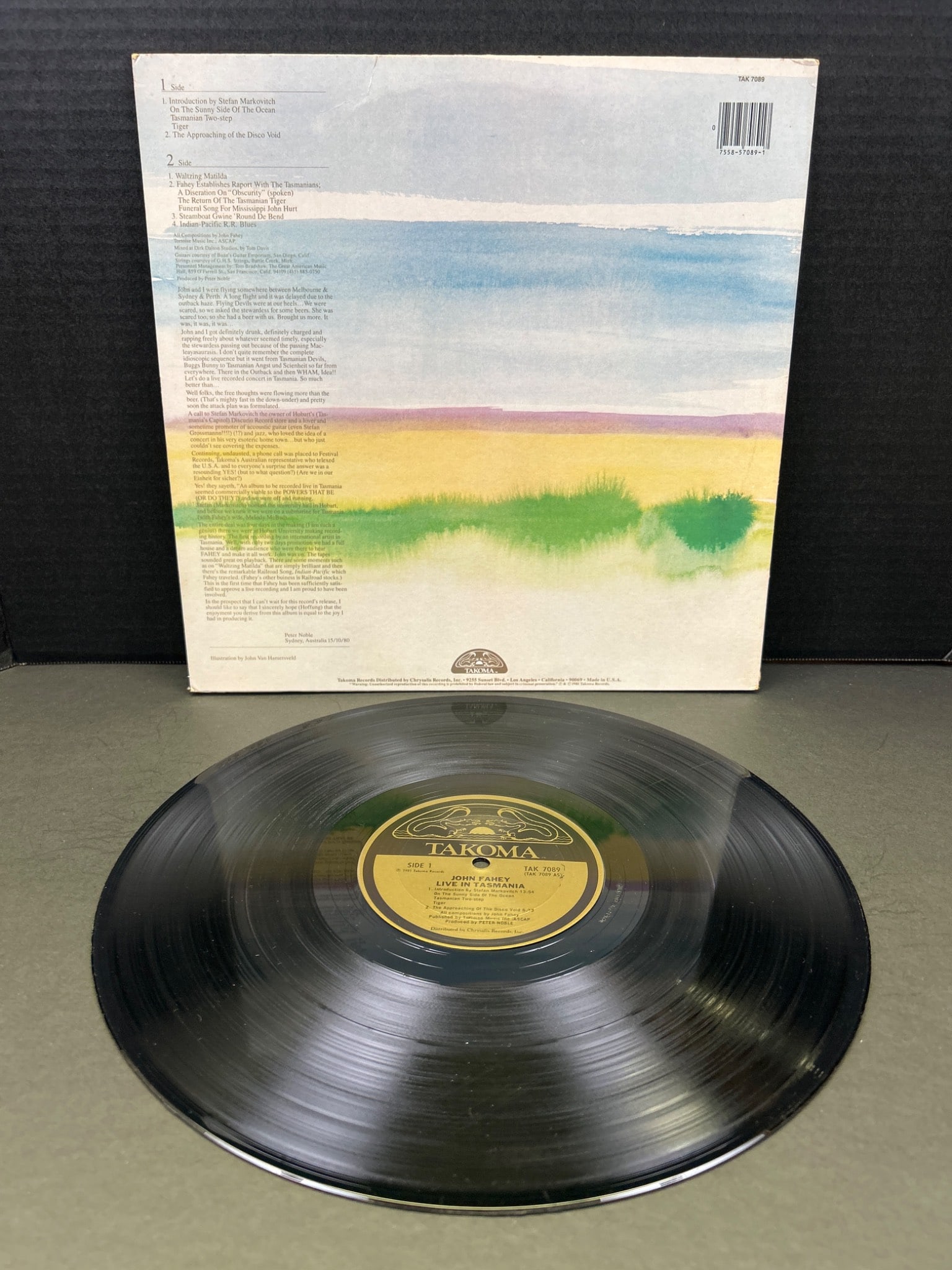Colin Falsby Live in Tasmania Vinyl Record with Original Sleeve - 2