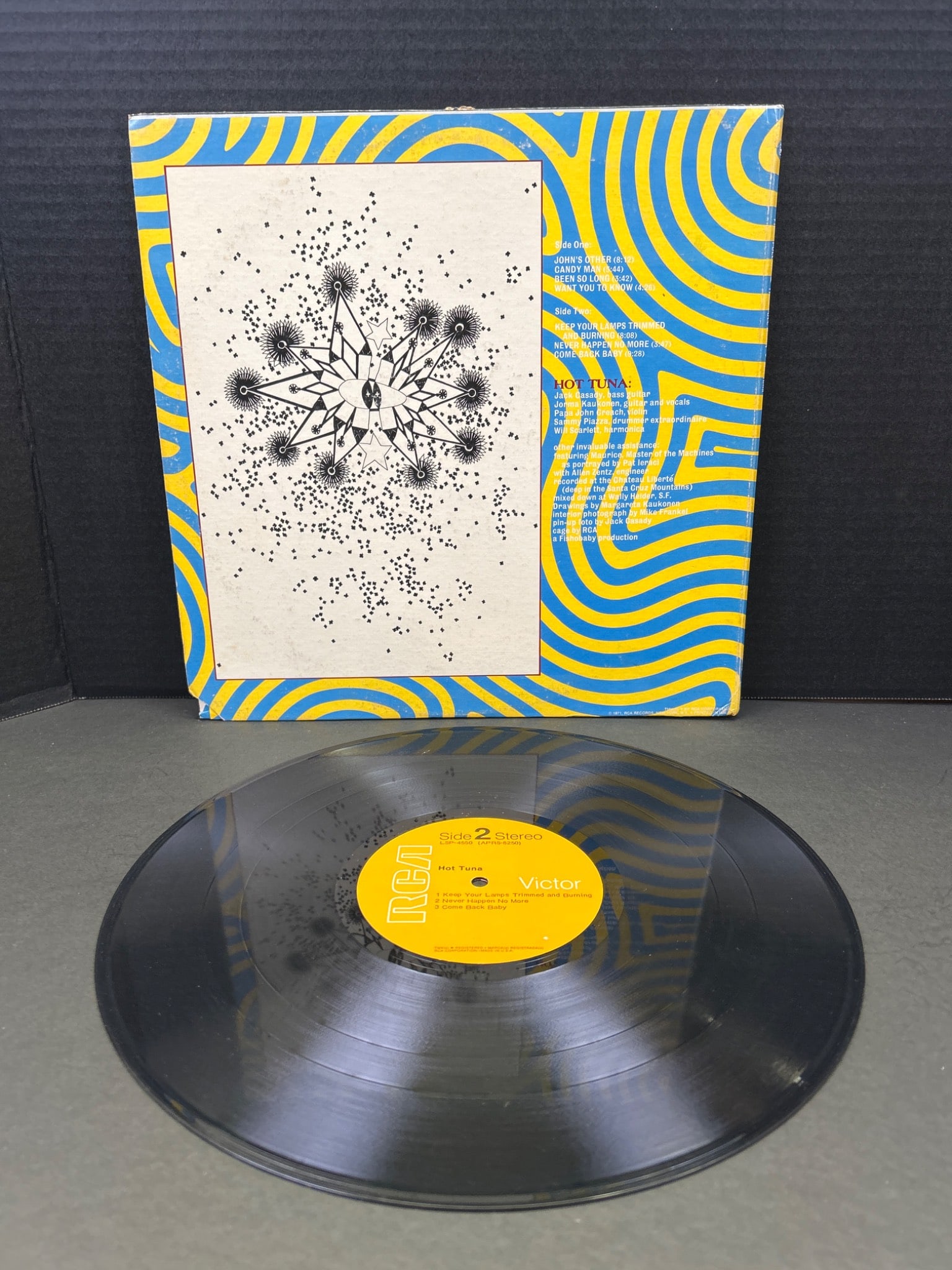 Hot Tuna Self-Titled Vinyl LP Album, Released by RCA Records, 1970 - 2