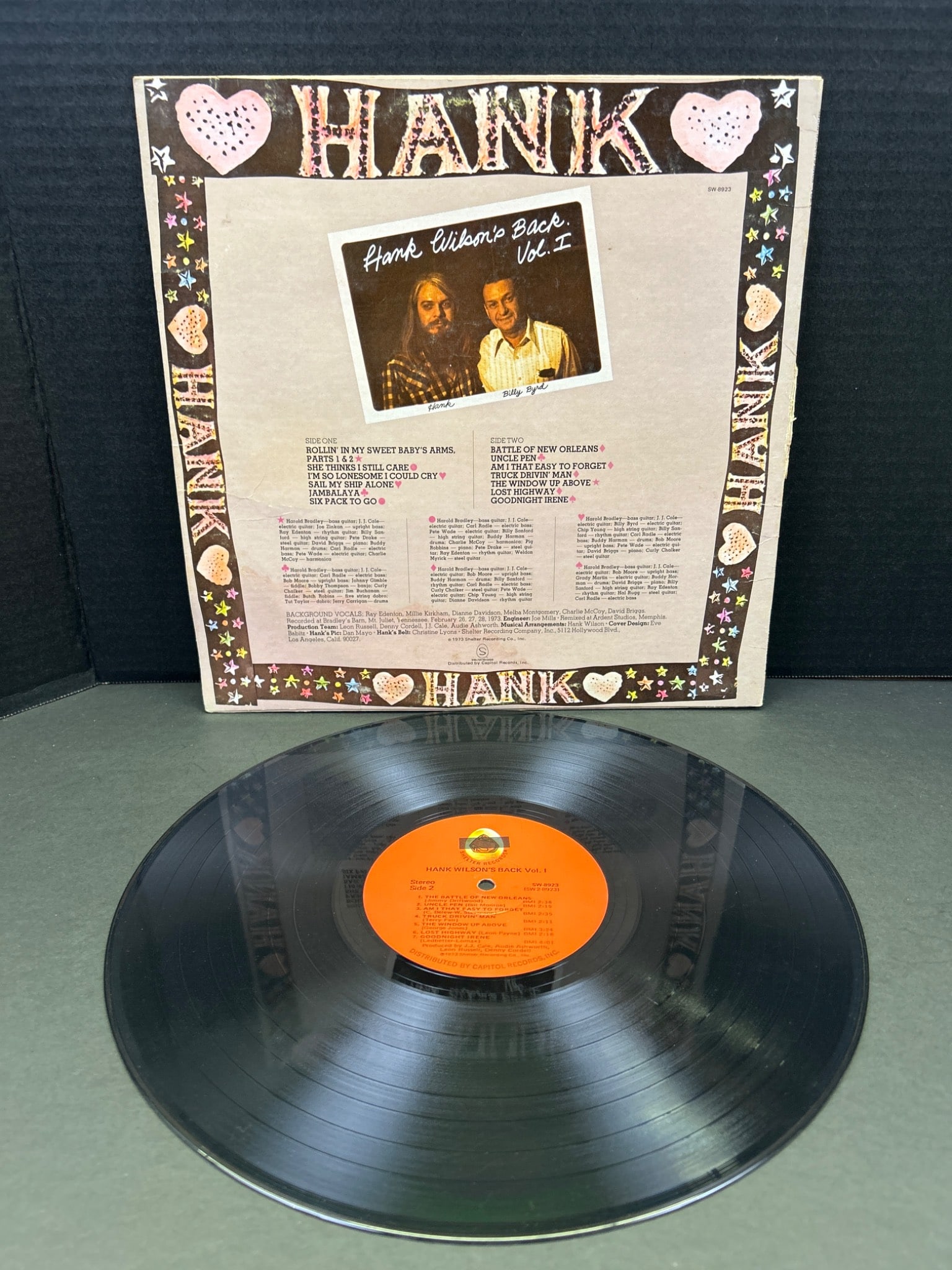 Hank Williams, Jr. LP Record Album Vol. 1 (Stereo, Warner Bros.) - 2