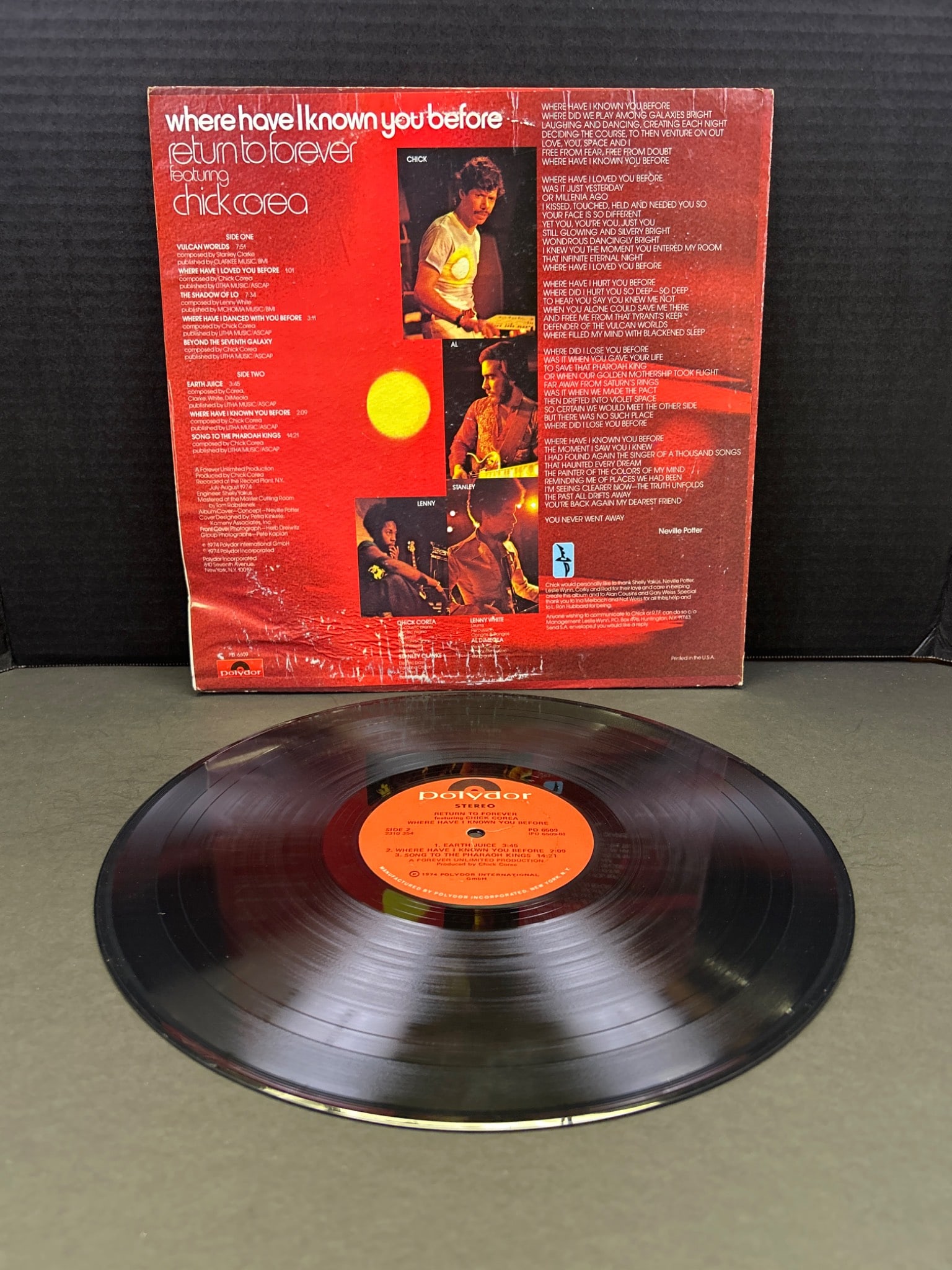 Where Have I Known You Before by Return to Forever Featuring Chick Corea (LP Record) - 2