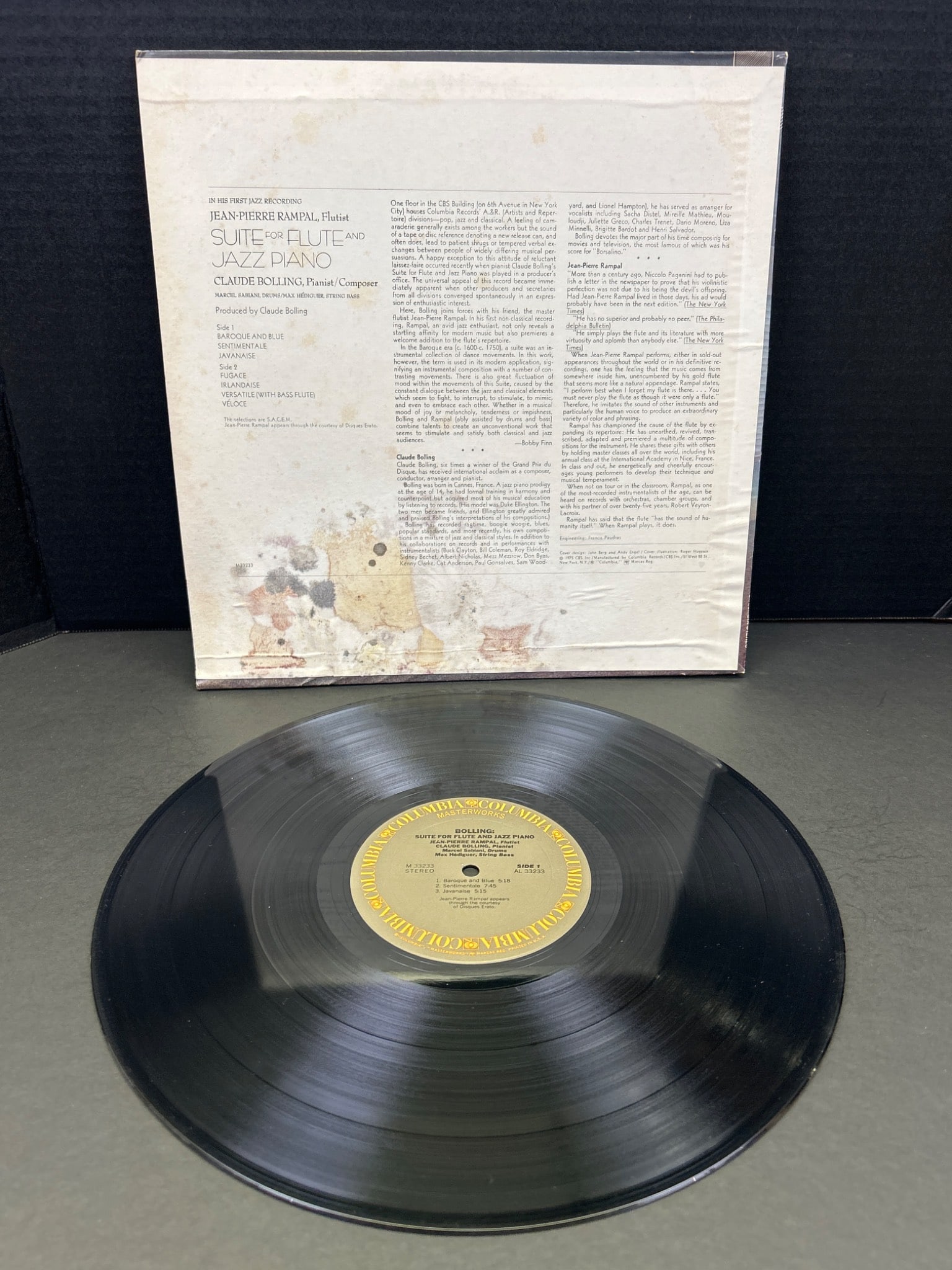Jean Wiener Plays Erik Satie Suites Pour Le Piano Vinyl Record, Columbia Records - 2