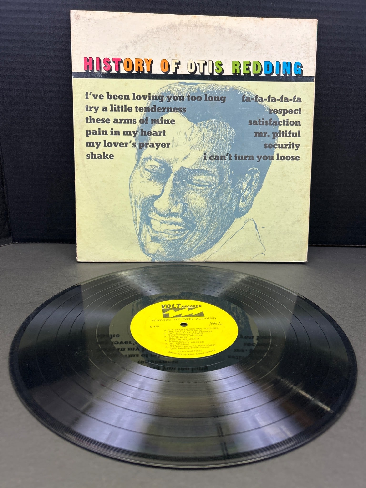 History of Otis Redding Vinyl Album (Volt 415, Stereo, 1968) - 2