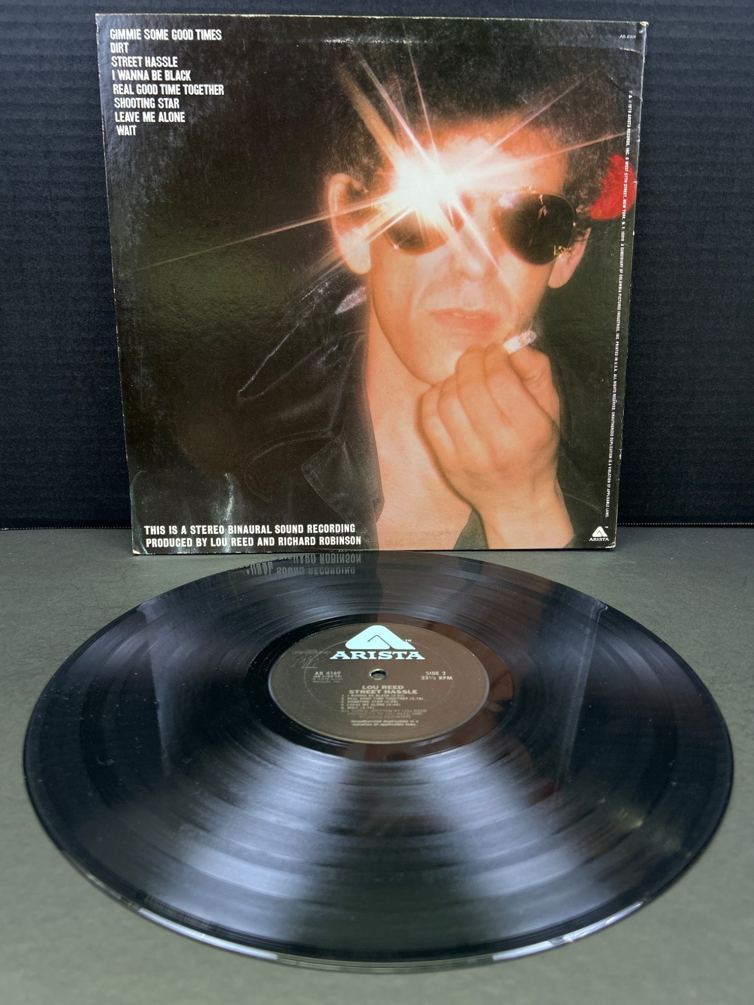 Lou Reed 'Street Hassle' Vinyl LP Record Arista AB 4169 - 2
