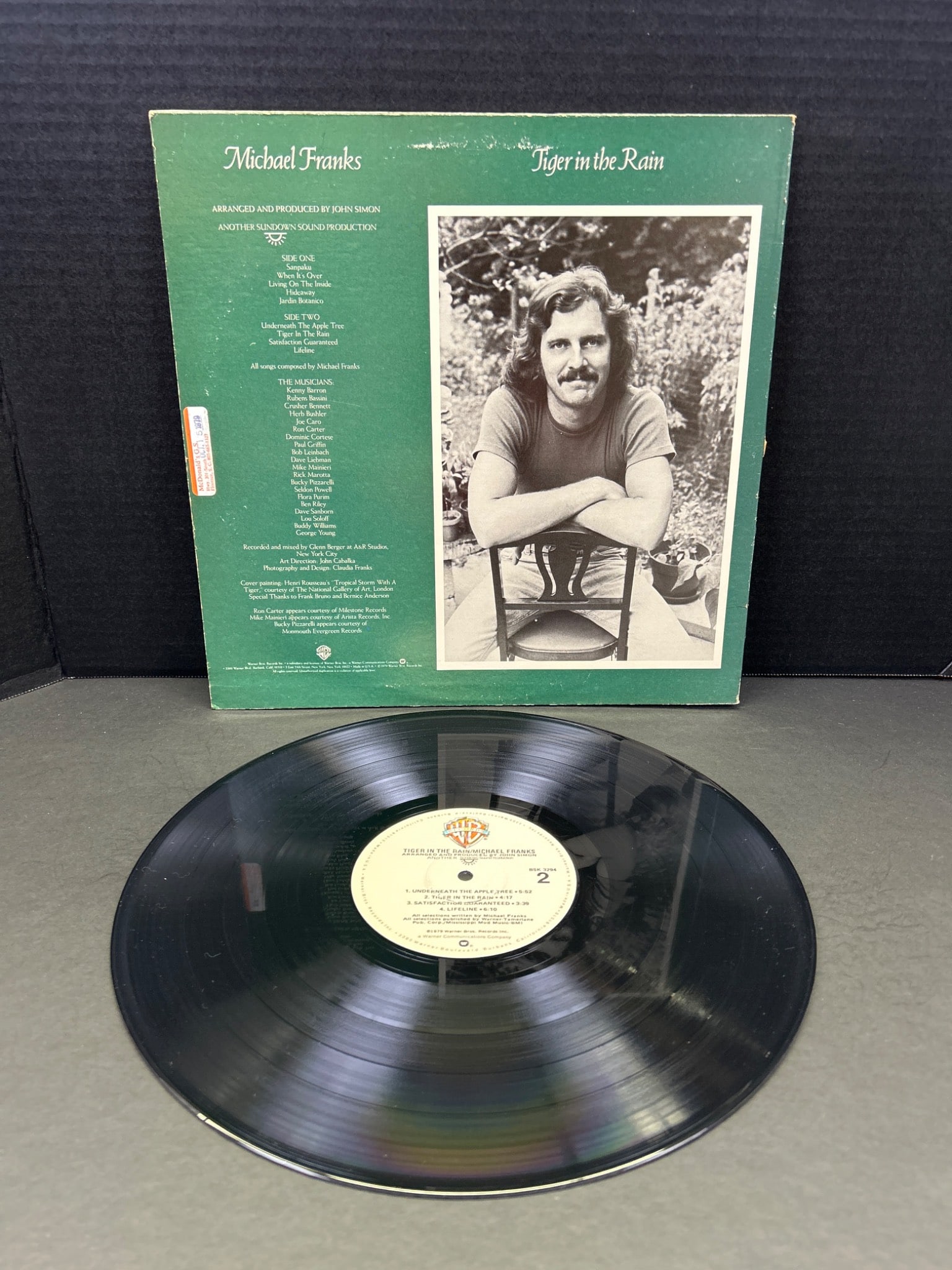 Michael Franks Tiger In The Rain Vinyl Record LP - 2