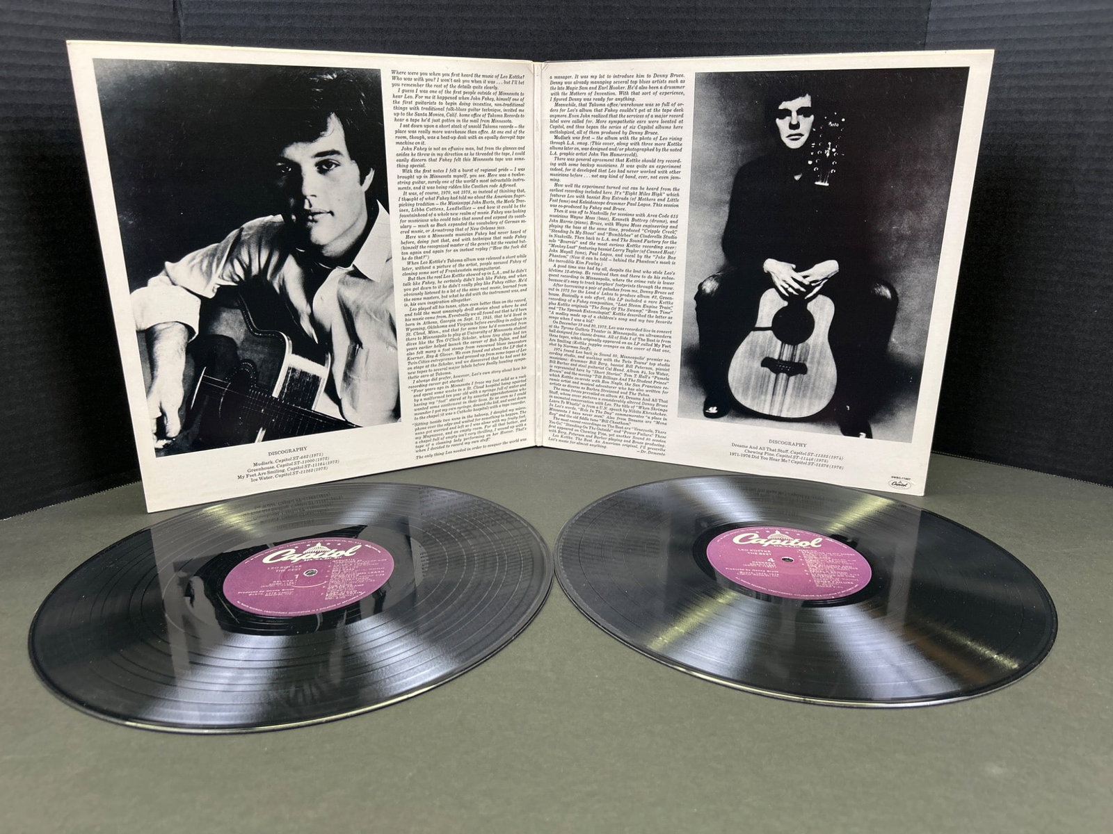 Leo Kottke - The Best 2-LP Vinyl Record Set, Capitol Label, 1970s Production - 2