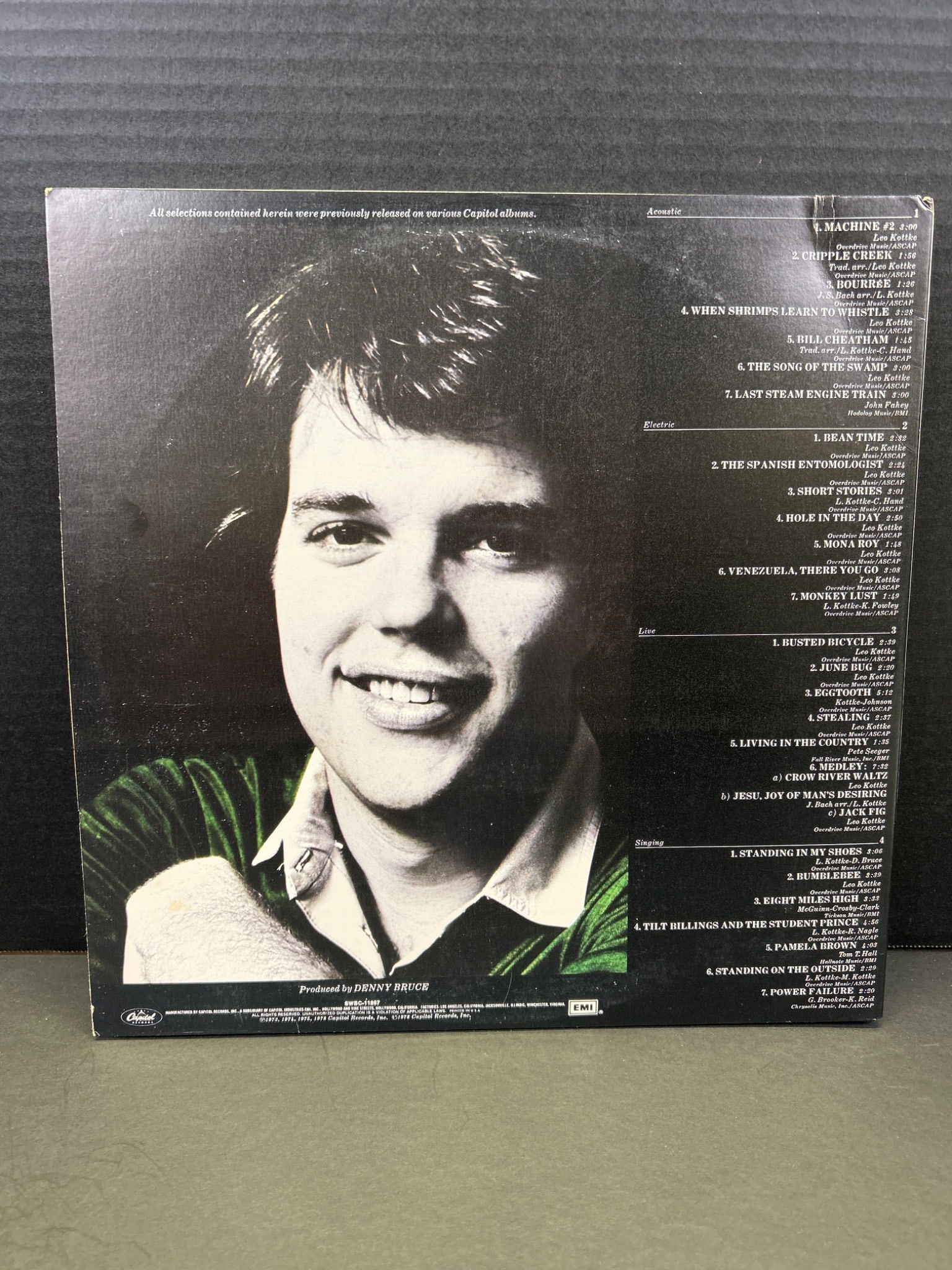 Leo Kottke - The Best 2-LP Vinyl Record Set, Capitol Label, 1970s Production - 3